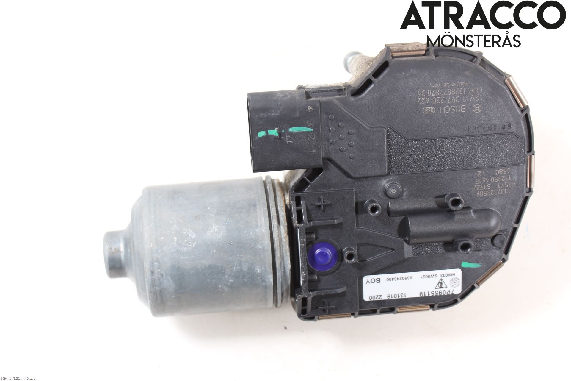 Volkswagen VW TOUAREG 7P 11-18 Torkarmotor Vindruta