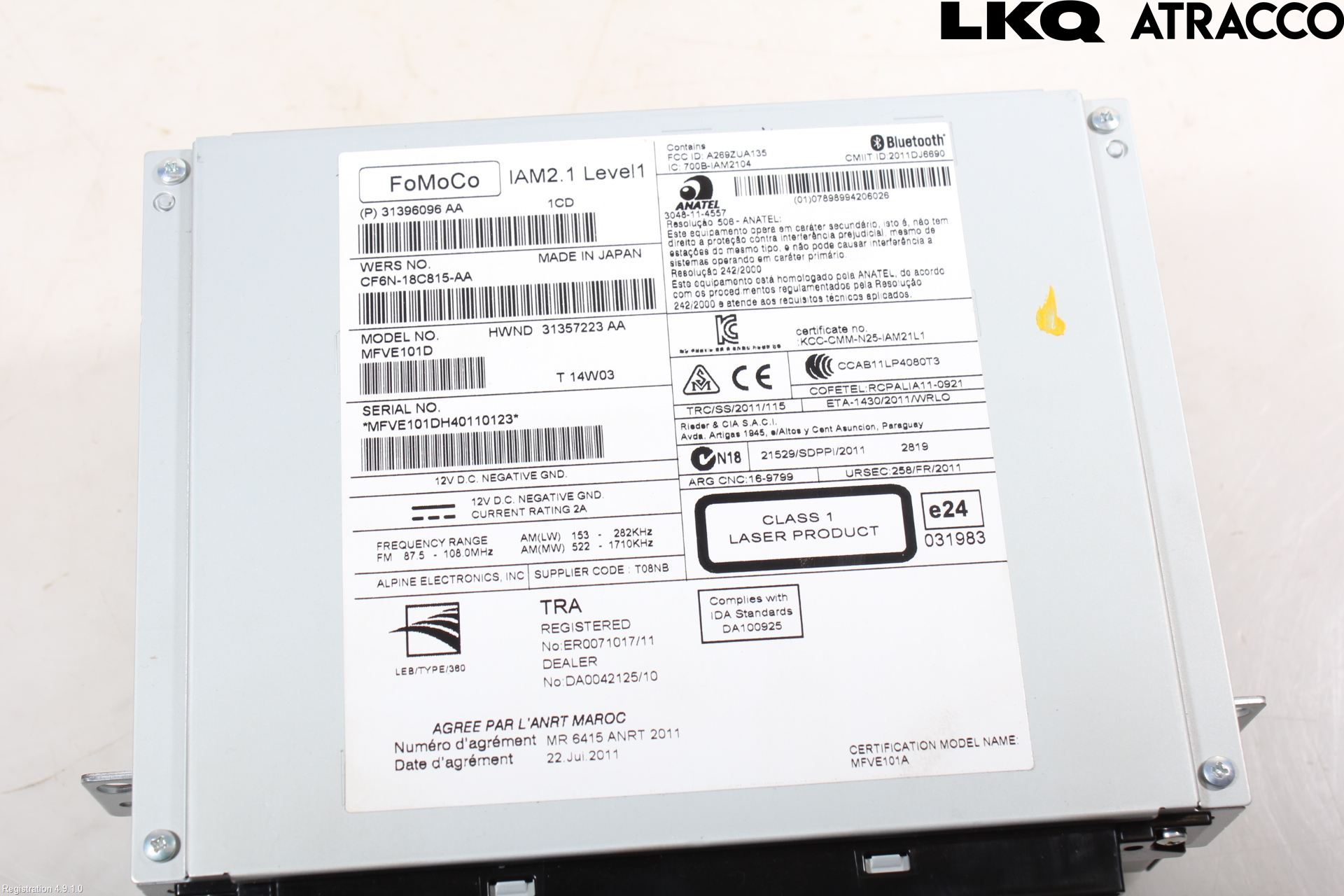 Volvo V40 12-19 Cd Radio - Multimediapanel