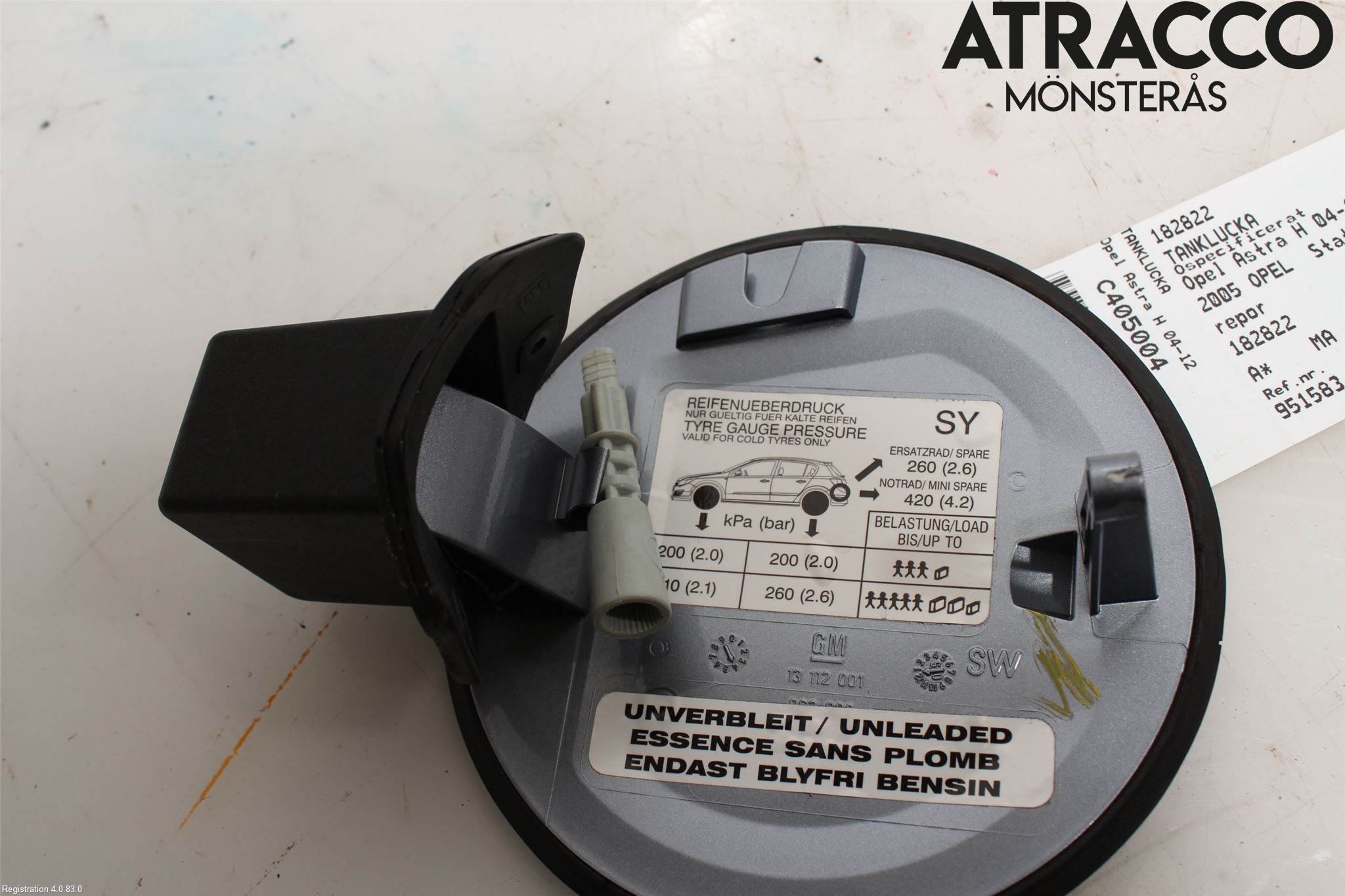 Opel ASTRA H 04-12 Tanklucka