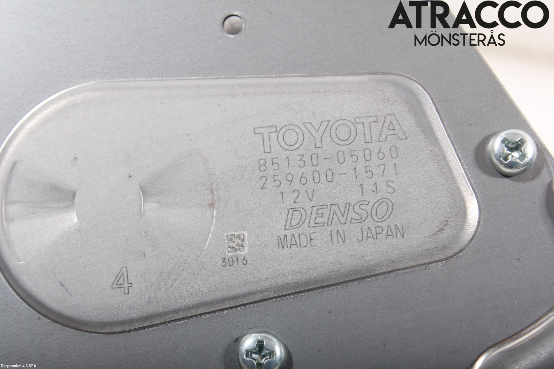 Toyota AVENSIS 16-18 Torkarmotor Baklucka