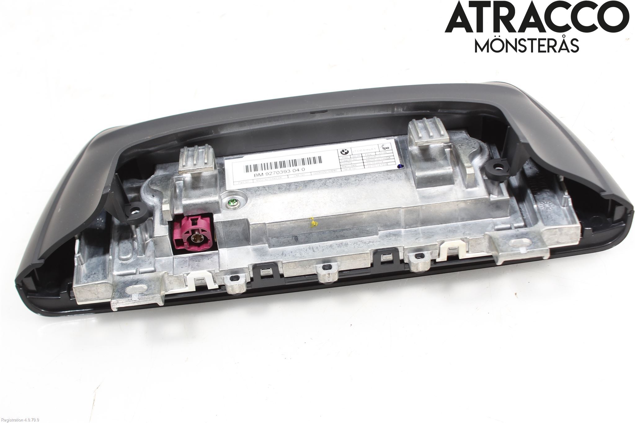 BMW 3 F30/F31/F80 12-19 Bildskärm