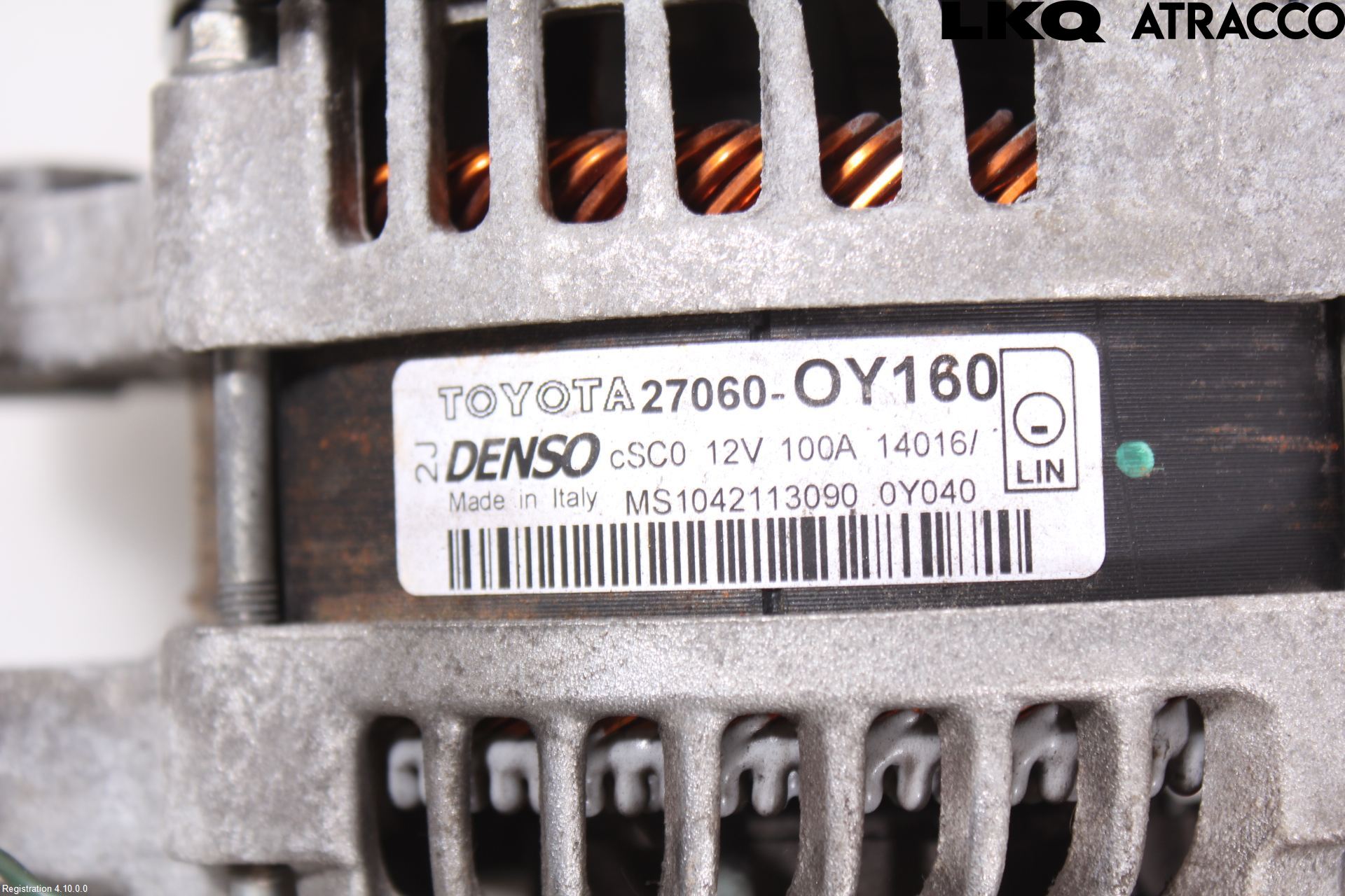 Toyota YARIS XP130 15-20 Generator