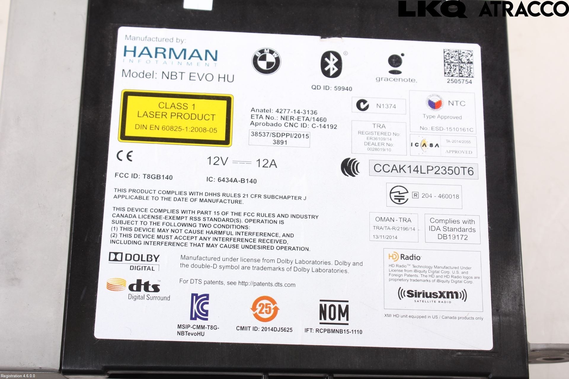 BMW 5 G30/G31/F90 17-23 Cd Radio - Multimediapanel