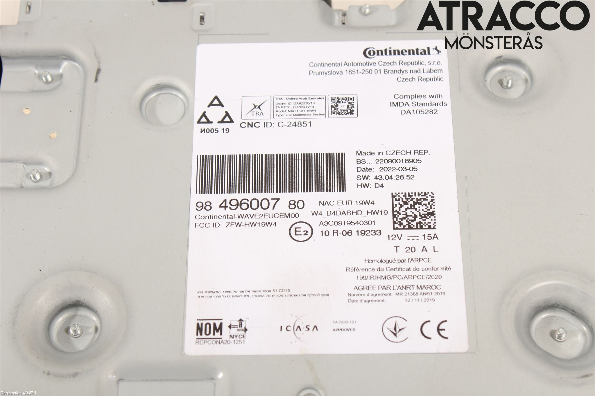 Citroen C4/E-C4 C4X/E-C4X III 21- Radio