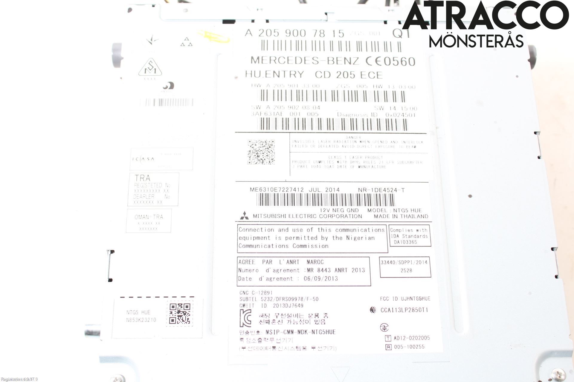 Mercedes-Benz MB C-KLASS (W205) 14-21 Radio