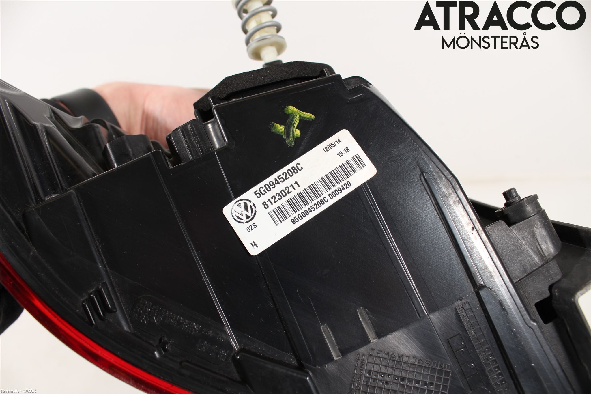 Volkswagen VW GOLF / E-GOLF VII 13-20 Bakljus Höger