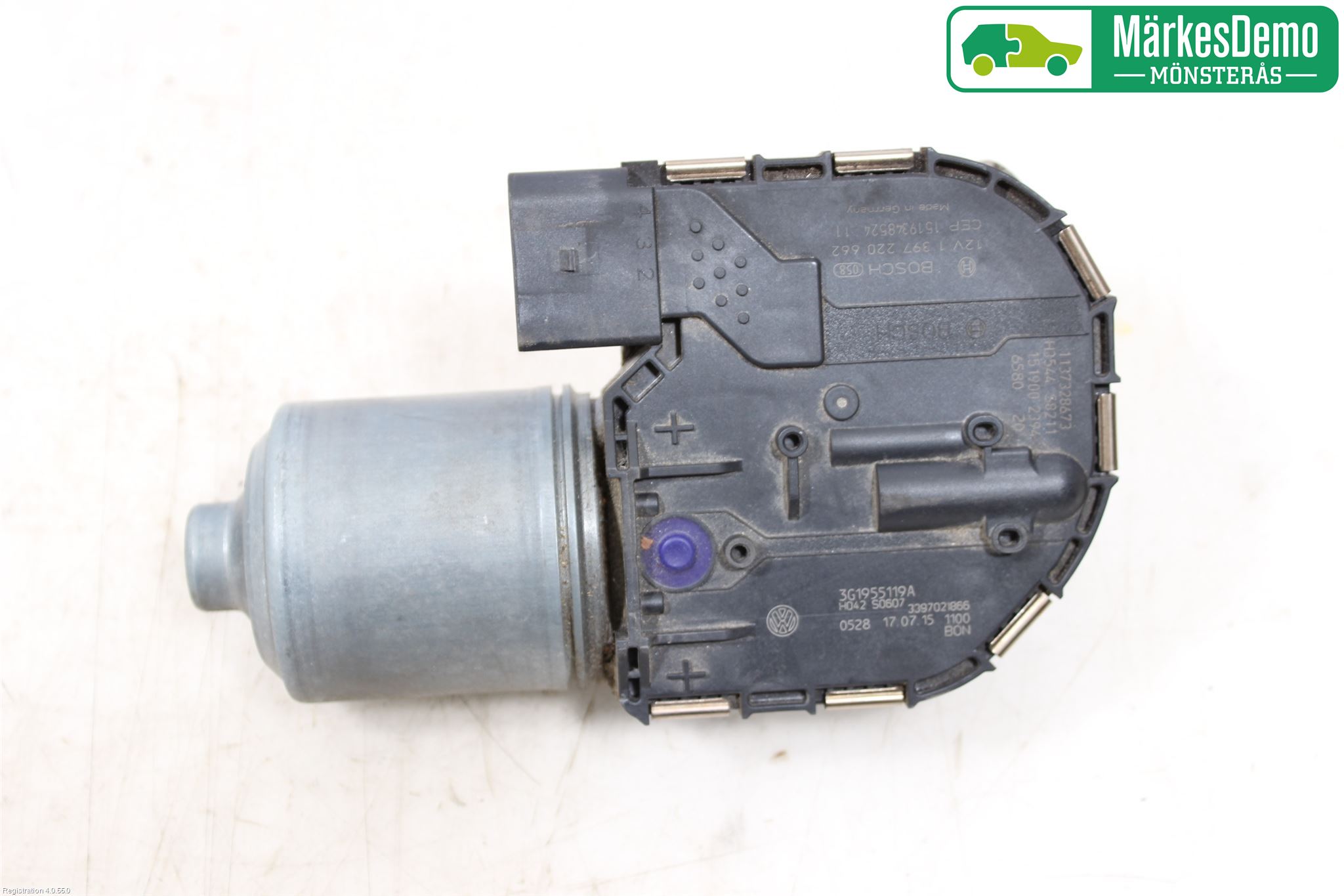 Volkswagen VW PASSAT 15-19 Torkarmotor Vindruta