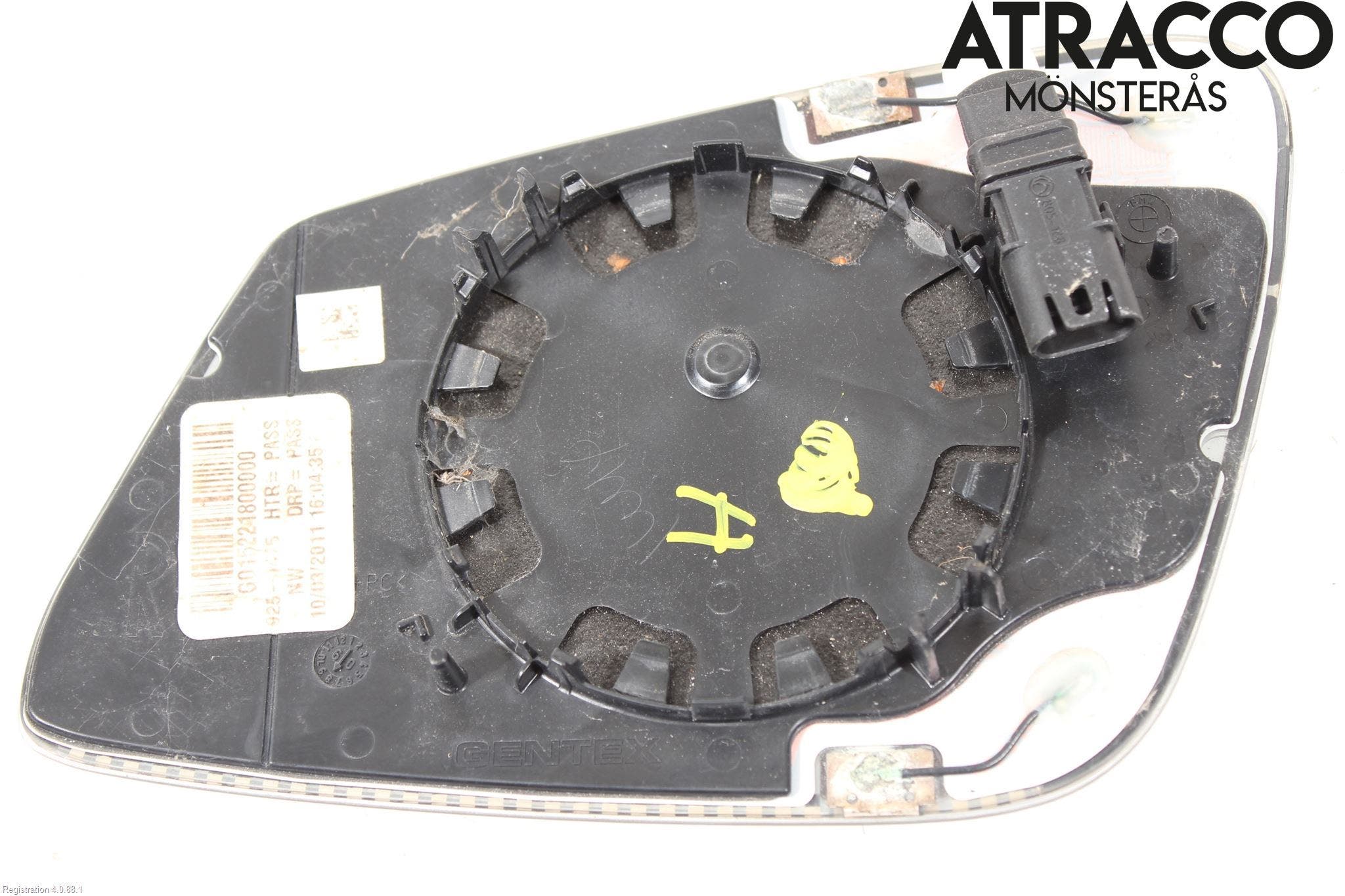 BMW 5 F10/F11/F18 09-17 Spegelglas Hö