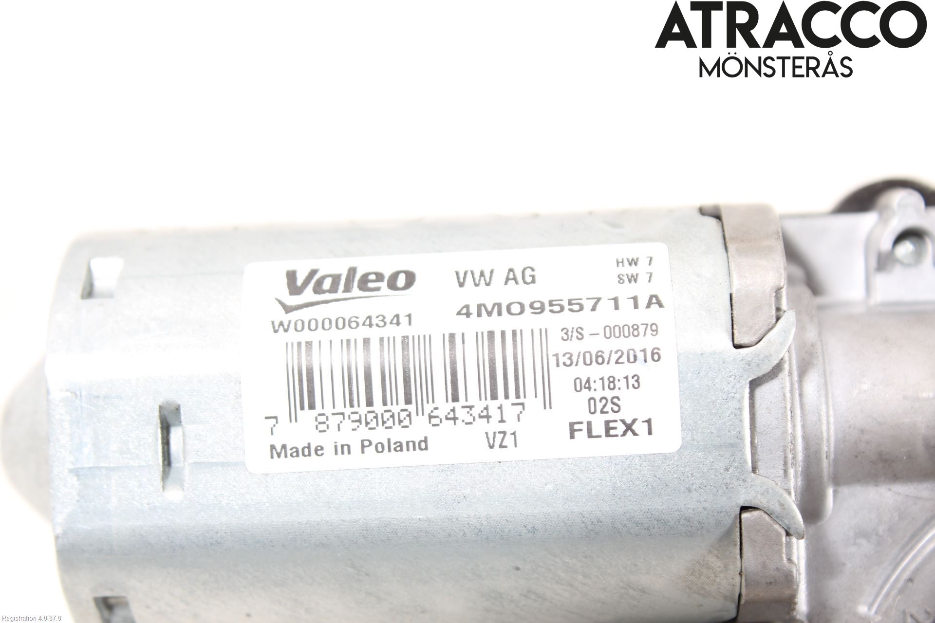 Audi A4/S4 B9 16-19 Torkarmotor Baklucka