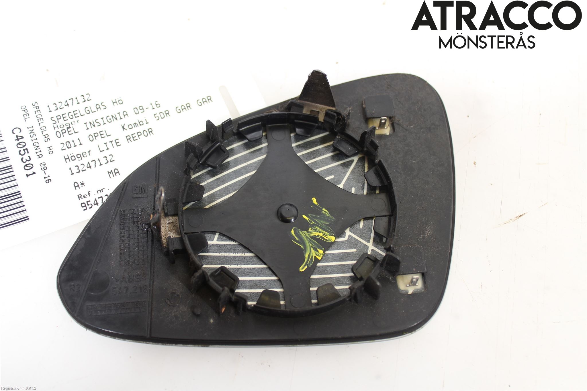 Opel INSIGNIA 09-16 Spegelglas Hö