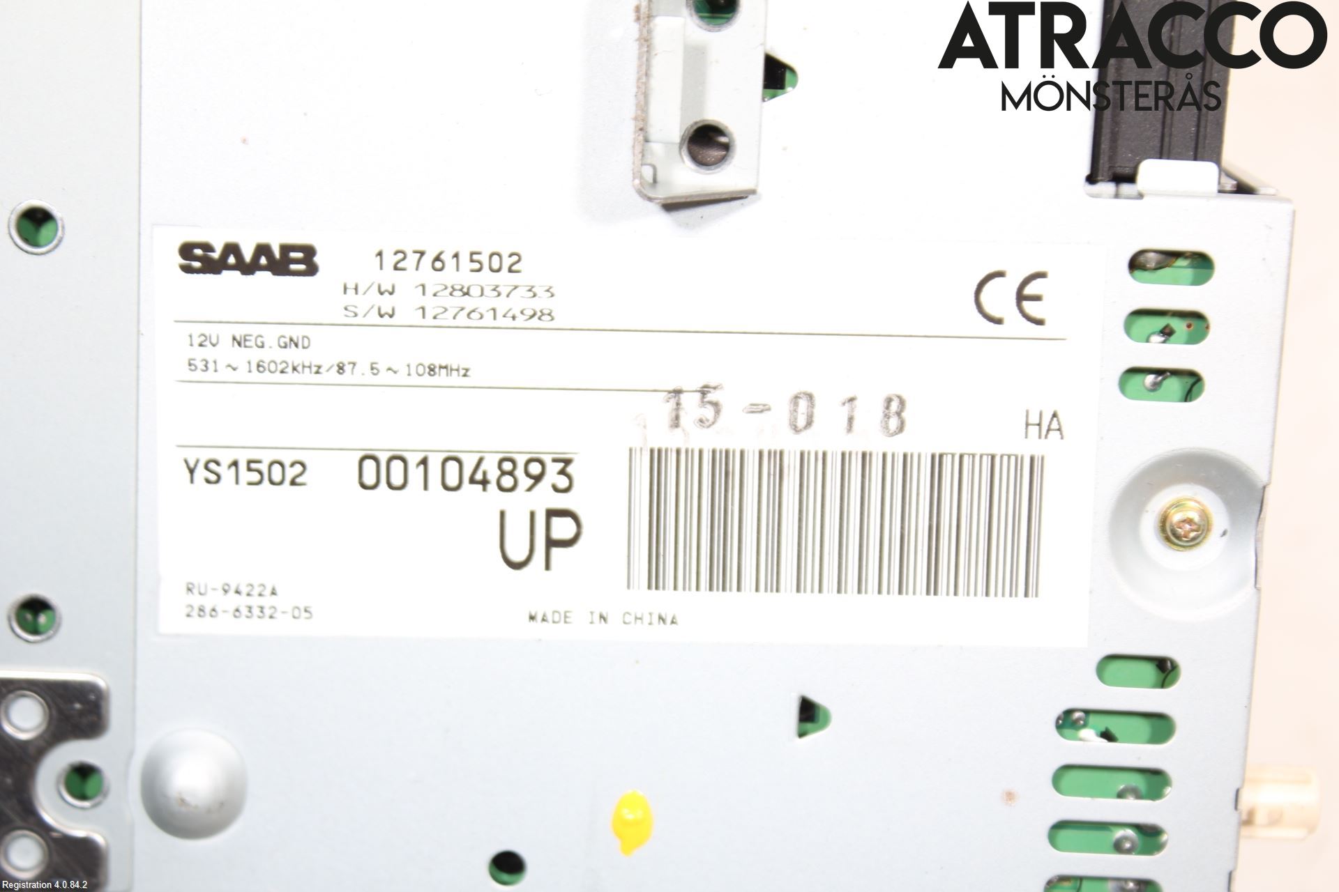 Saab 9-3 VER 2 Radio