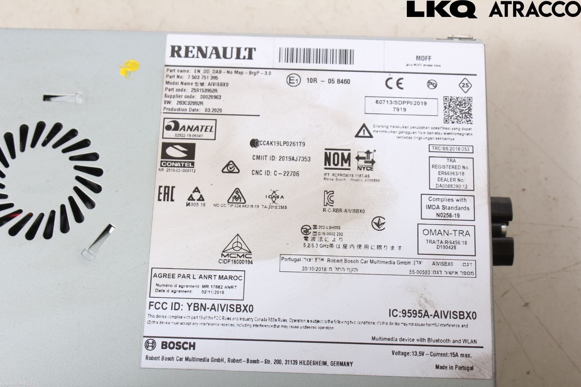 Renault ZOE/E-TECH 13- Cd Radio - Multimediapanel