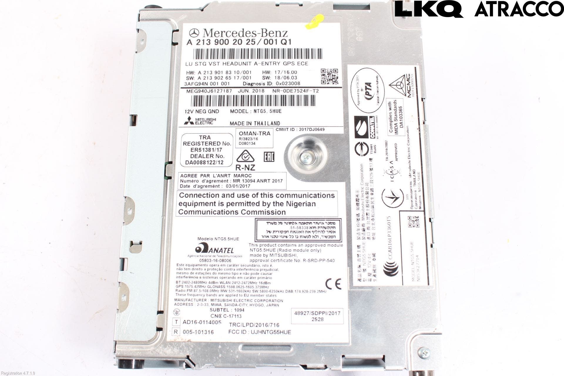 Mercedes-Benz MB E-KLASS (W213) 16-23 Cd Radio - Multimediapanel