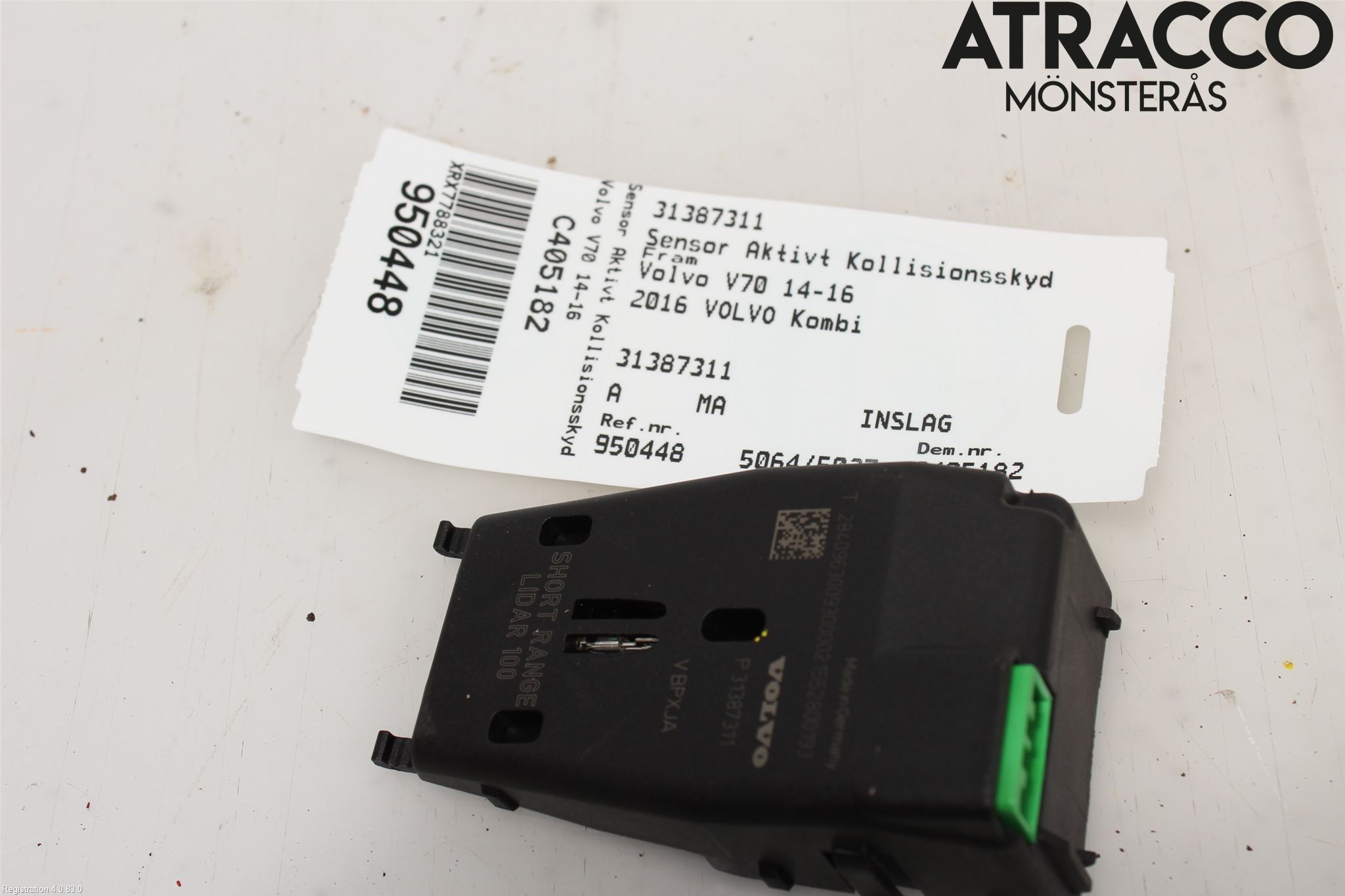 Volvo V70 14-16 Sensor Aktivt Kollisionsskydd