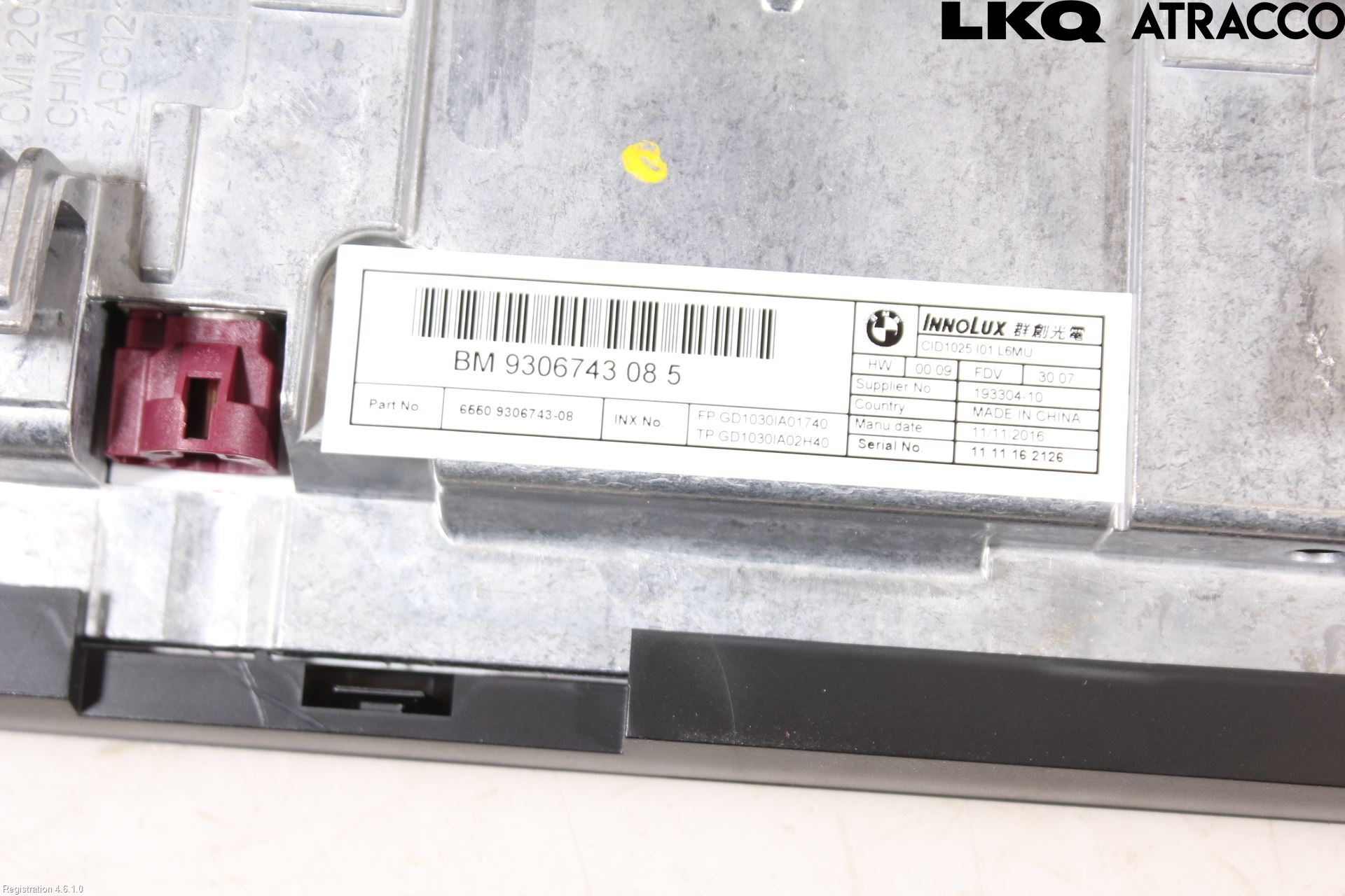 BMW i3 I01 13-22 Multifunktionsdisplay