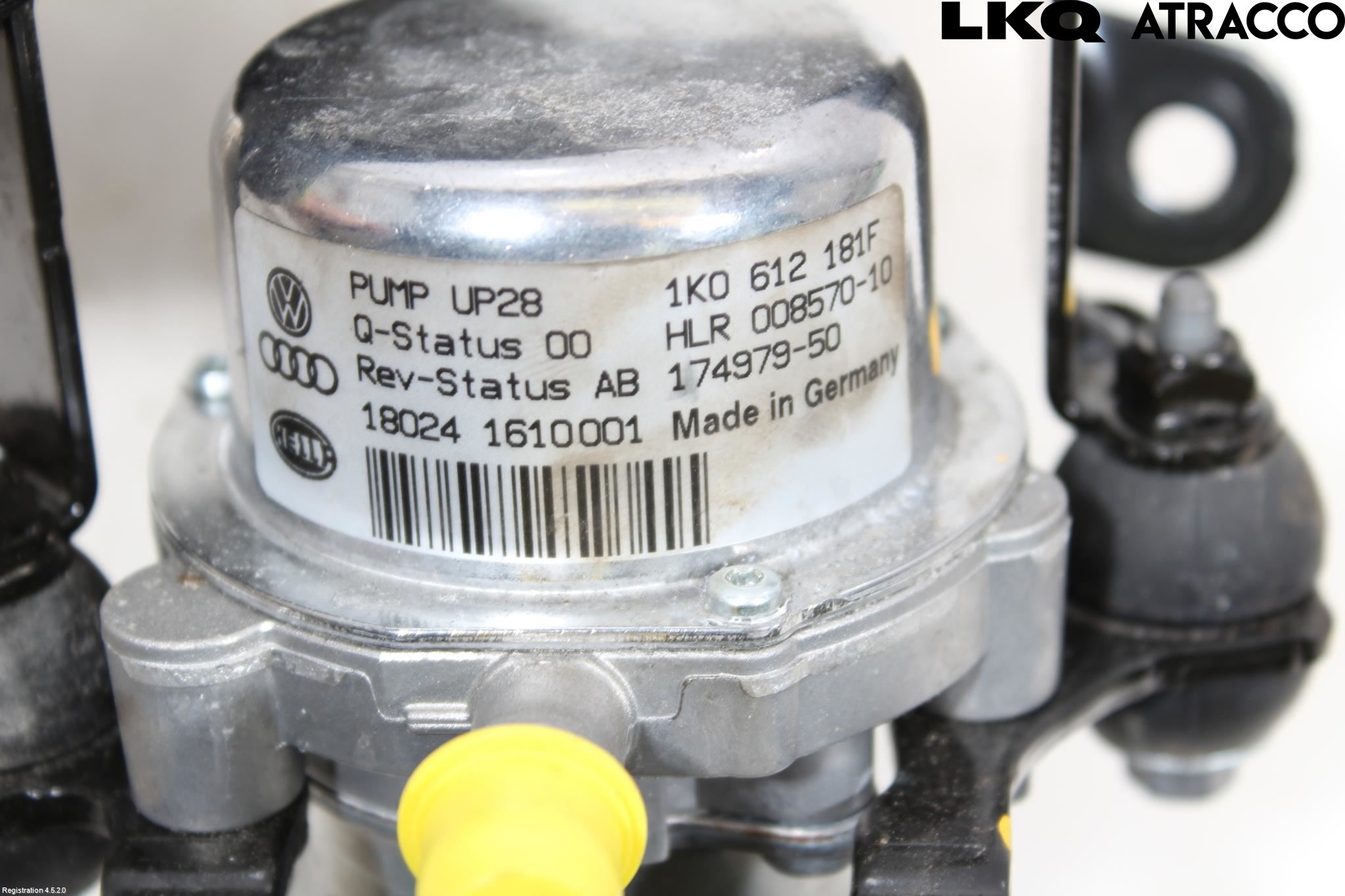 Volkswagen VW GOLF / E-GOLF VII 13-20 Luftpump-Avgasrening