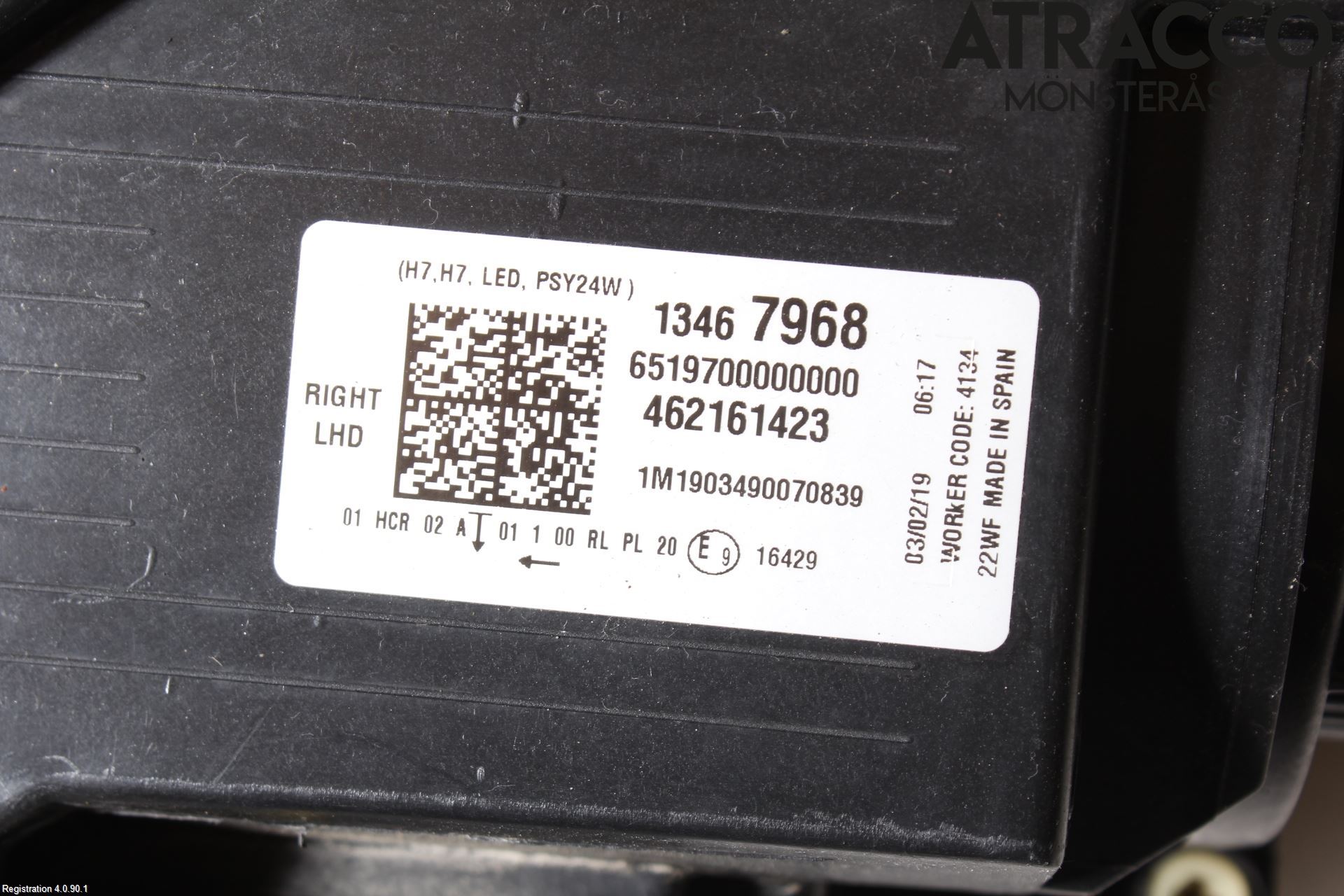 Opel CROSSLAND X 18- Strålkastare Höger