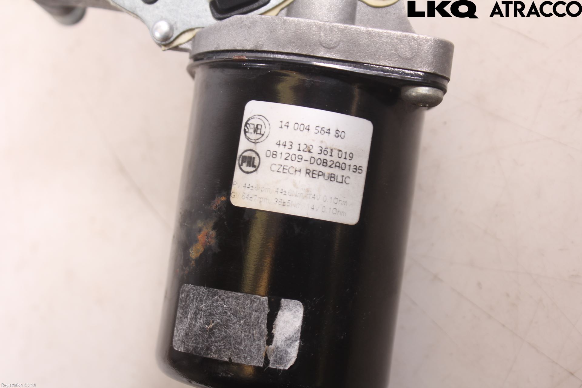 Citroen JUMPY 07-16 Torkarmotor Vindruta