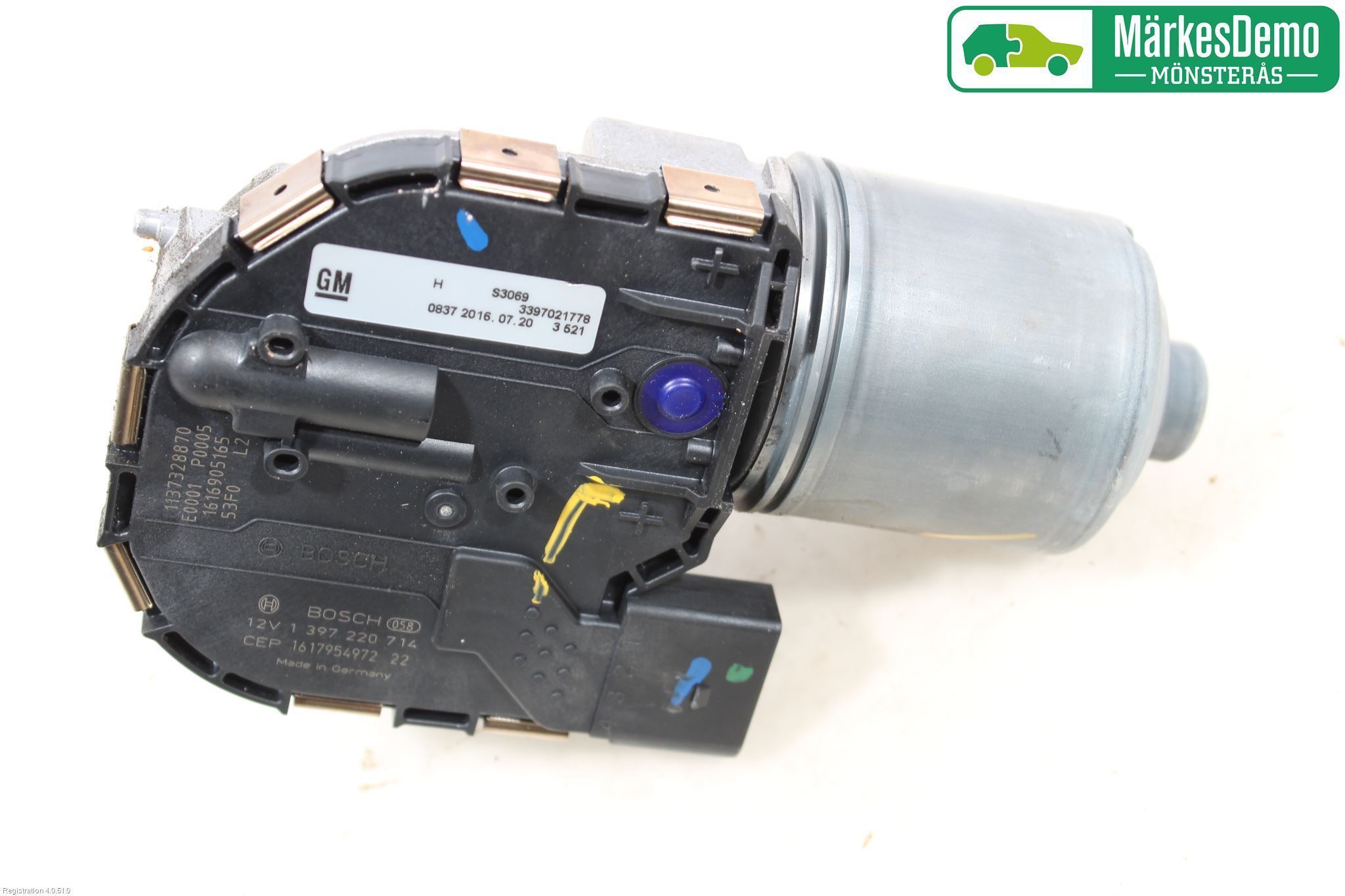 Opel ASTRA K 16-22 Torkarmotor Vindruta