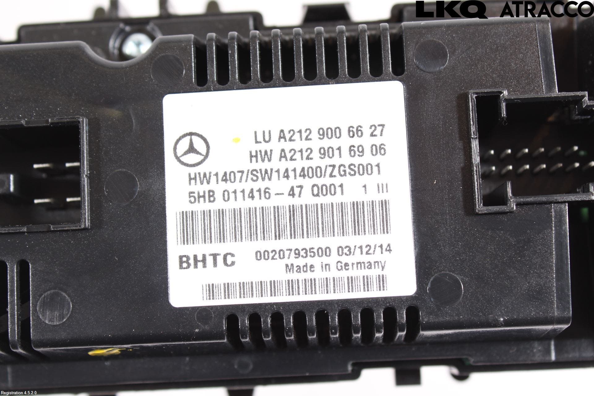 Mercedes-Benz MB E-KLASS (W212) 09-16 Ac Styrenhet Ac Manöveren