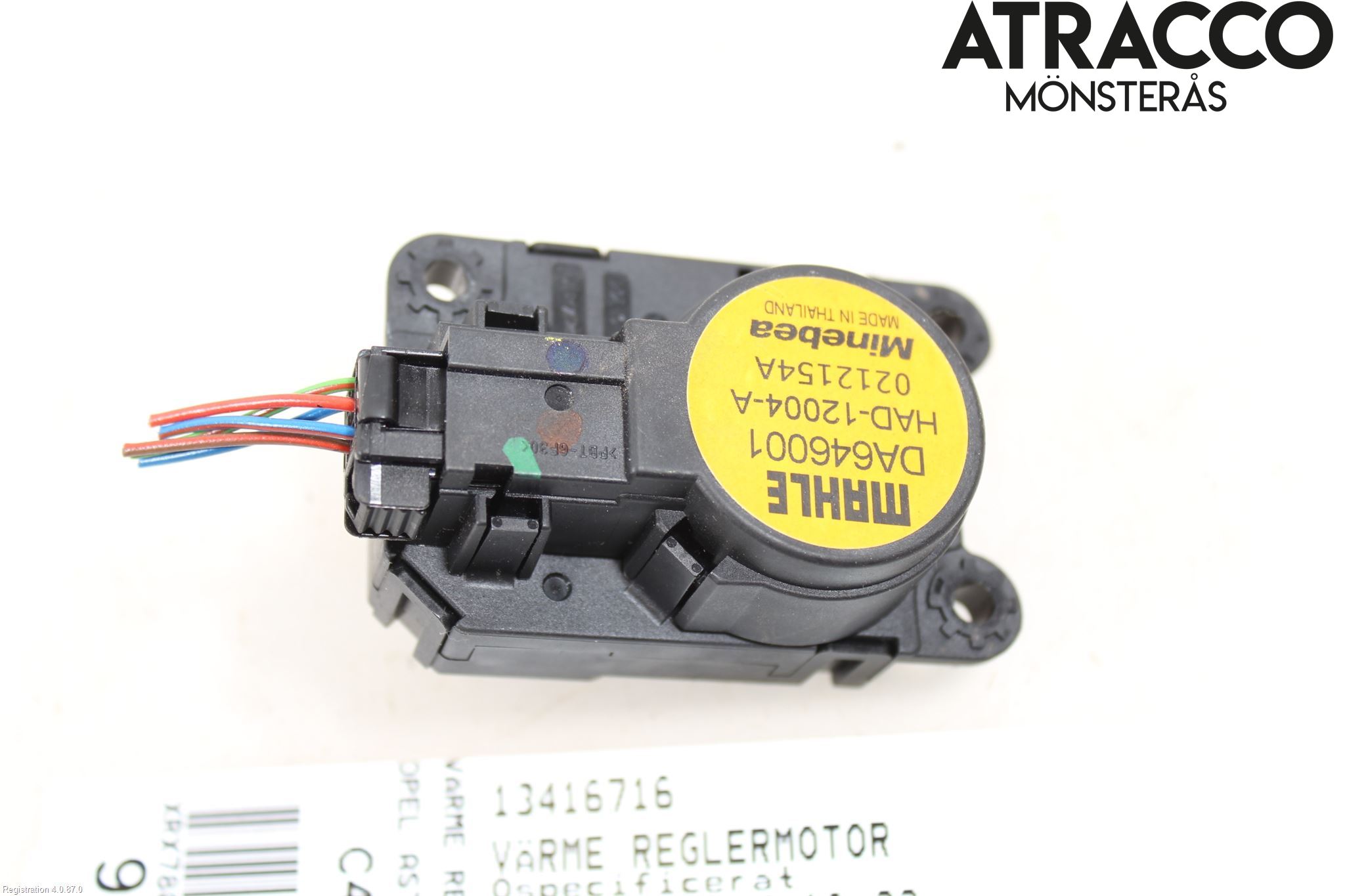 Opel ASTRA K 16-22 Värme Reglermotor