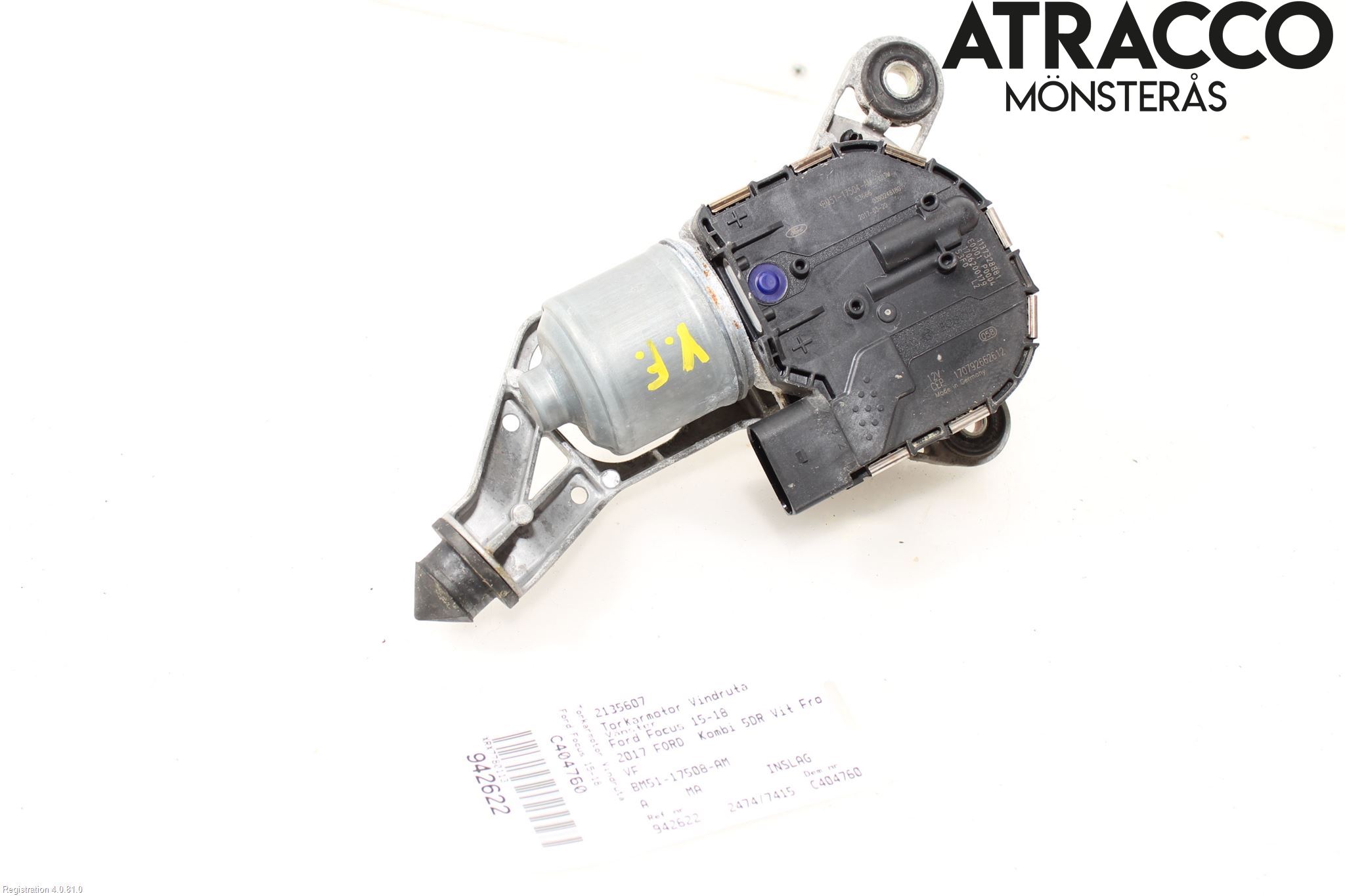 Ford FOCUS 15-18 Torkarmotor Vindruta