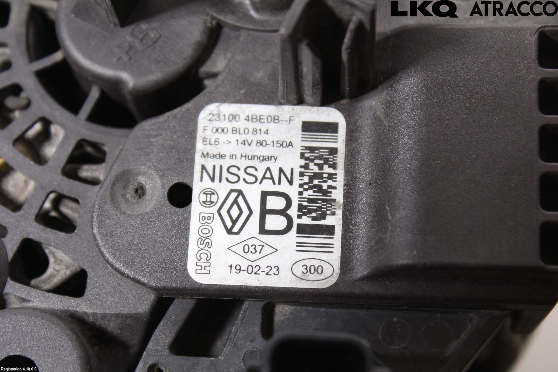 Nissan QASHQAI 17-21 Generator