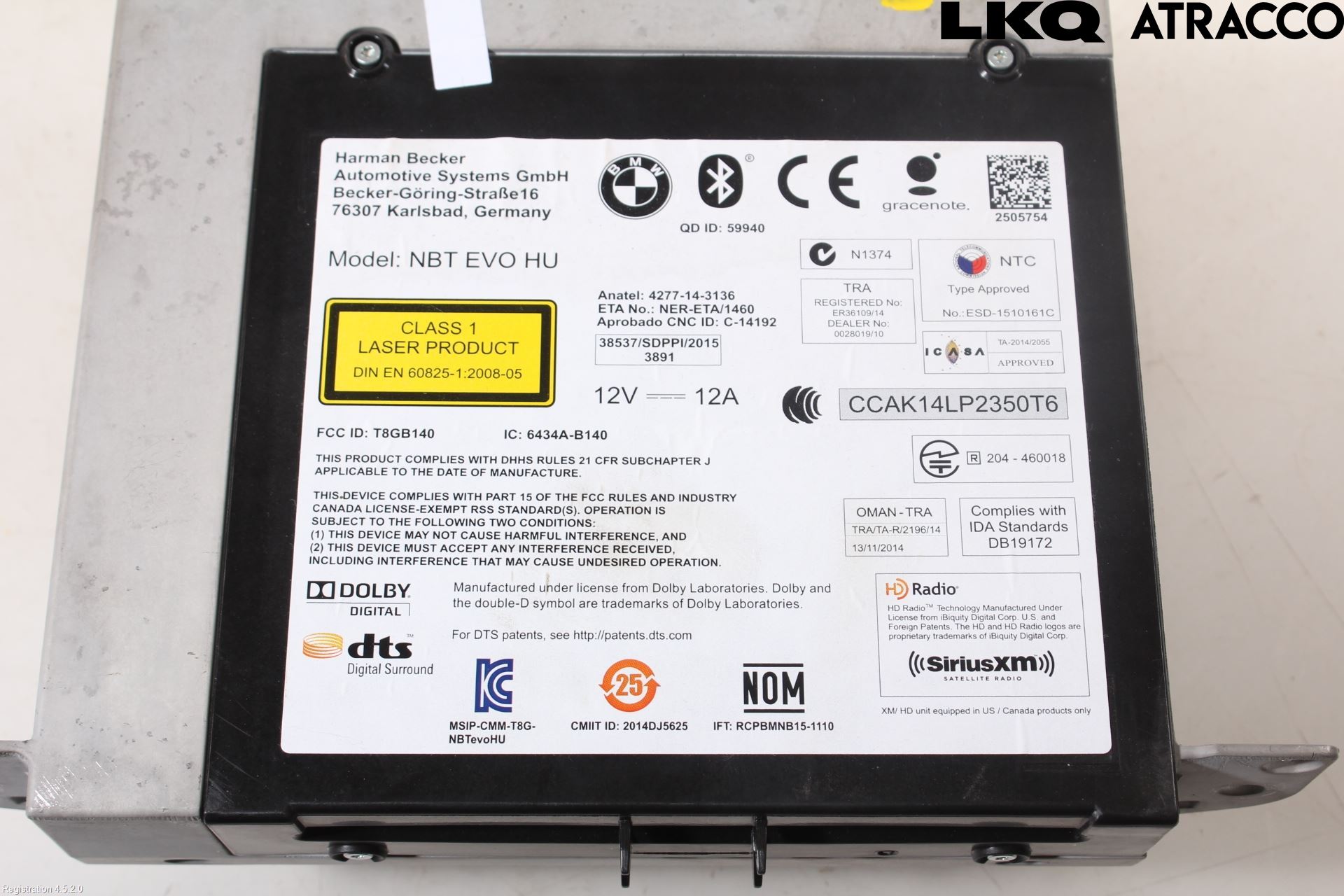 BMW 5 G30/G31/F90 17-23 Cd Radio - Multimediapanel