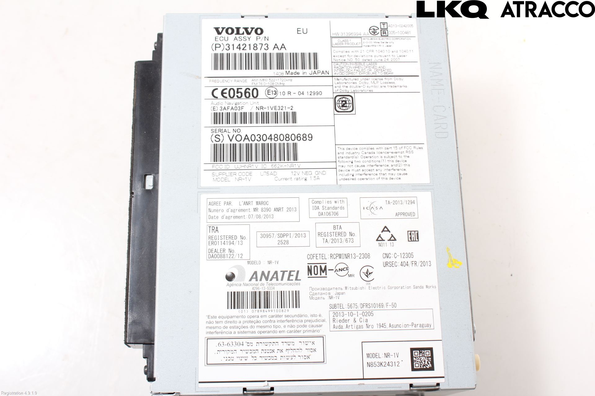Volvo V60 14-18 Cd Radio - Multimediapanel