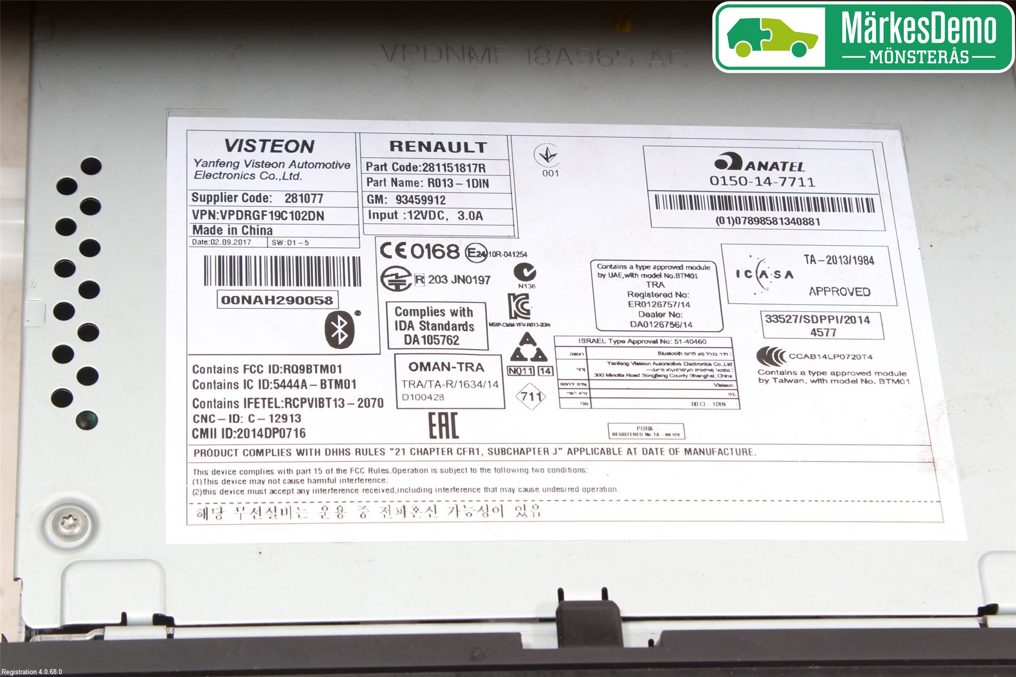 Renault TRAFIC/E-TECH 15- Radio