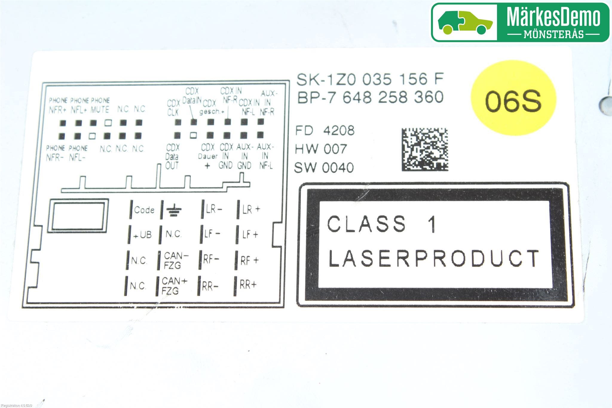 Skoda OCTAVIA (1Z) 05-13 Radio