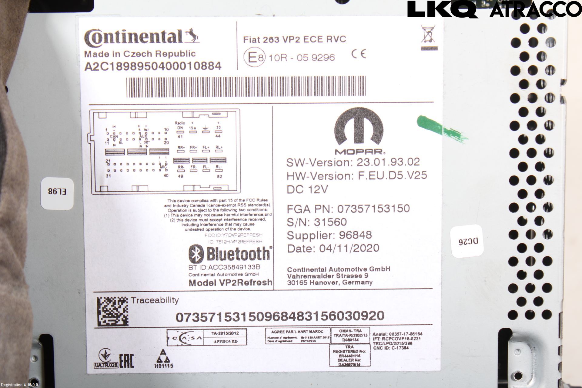 Fiat DOBLO CARGO Cd Radio - Multimediapanel