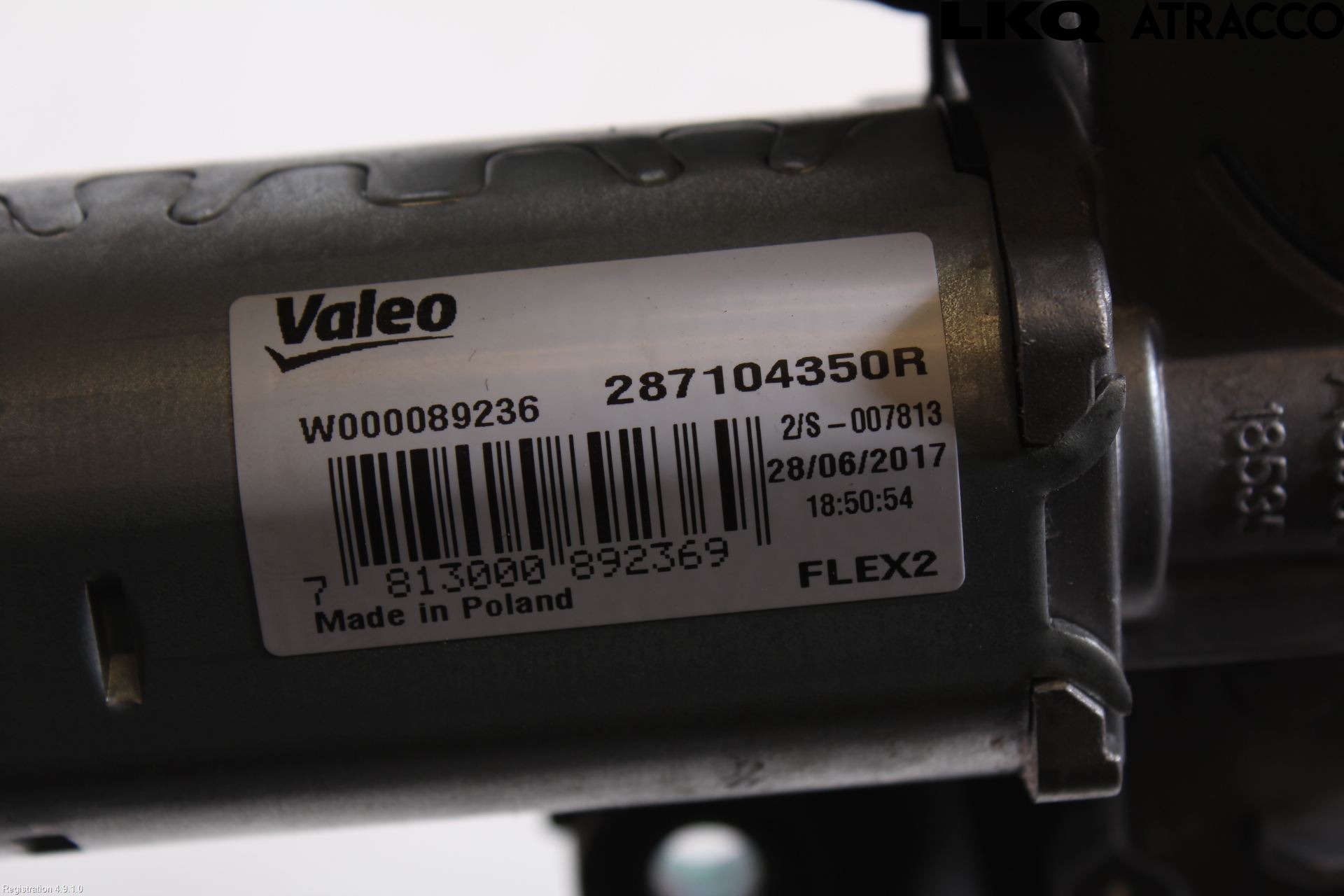 Dacia DUSTER 18-24 Torkarmotor Baklucka