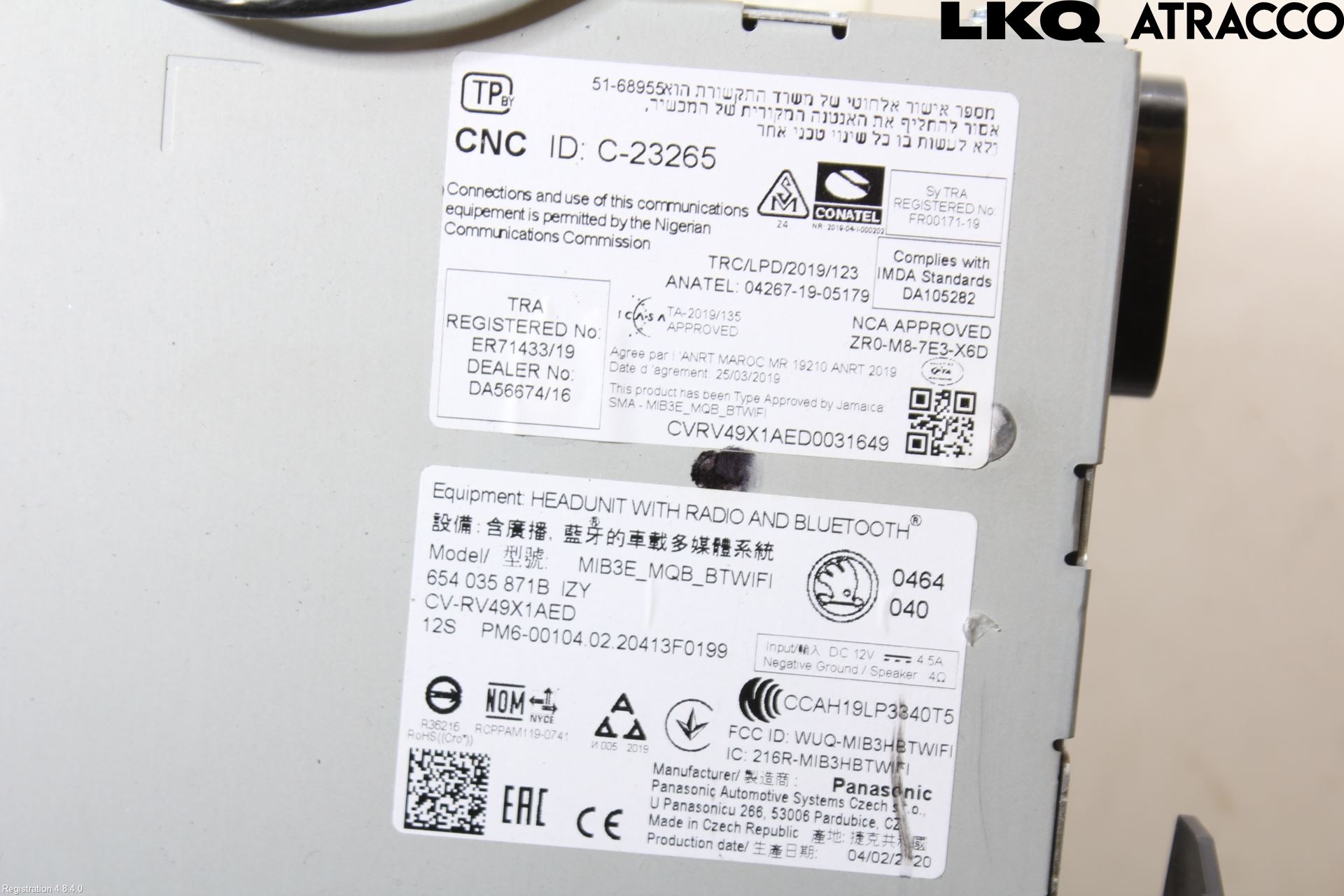 Skoda KAMIQ 20- Cd Radio - Multimediapanel
