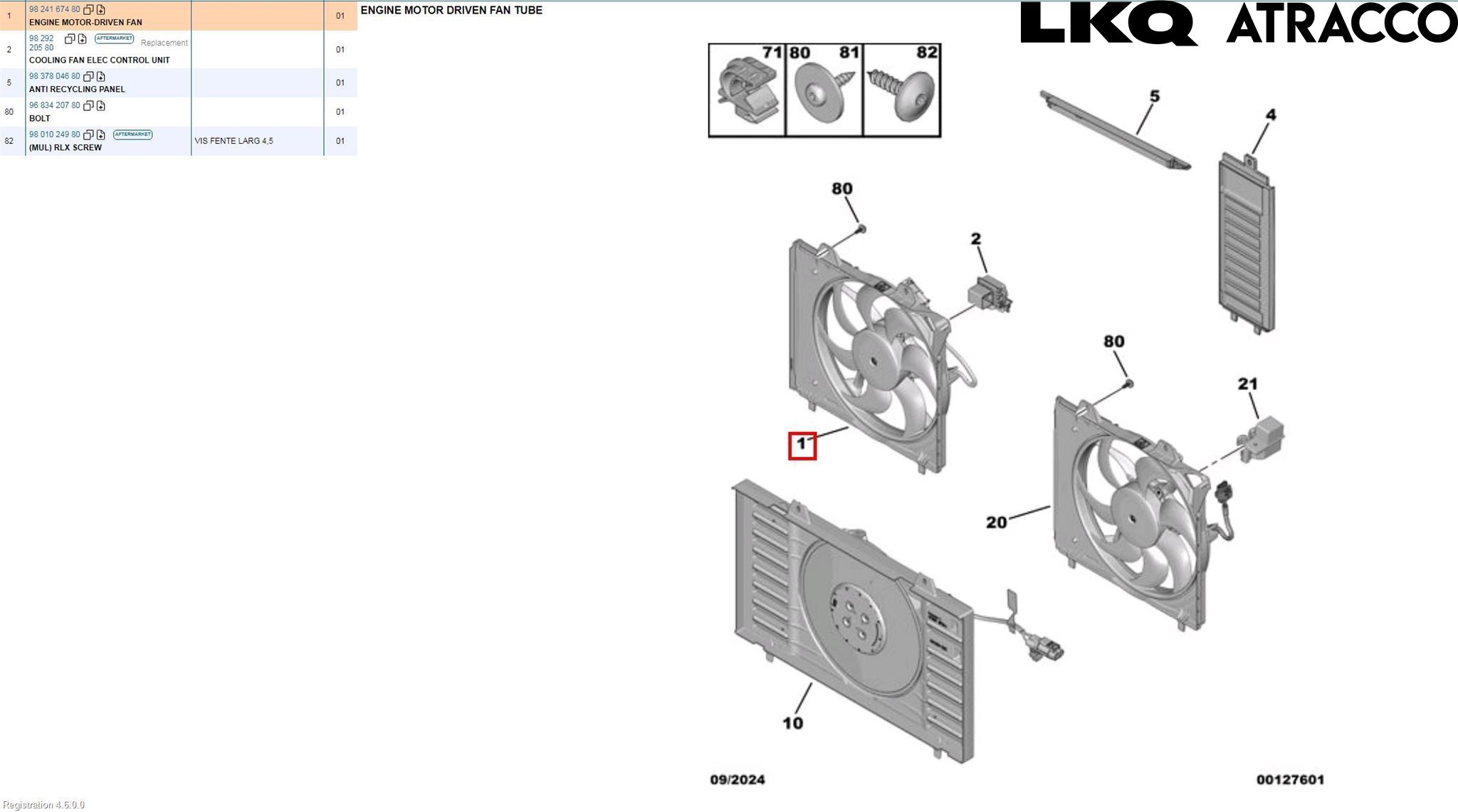 Opel MOKKA 21- Kylfläkt El