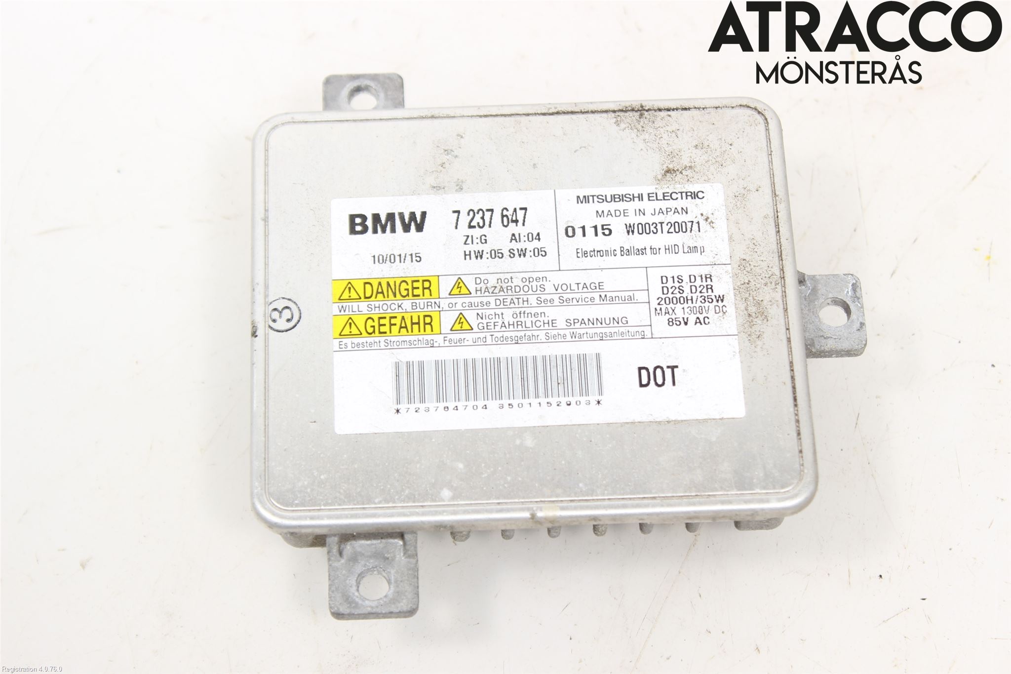 BMW 5 F10/F11/F18 09-17 Styrenhet Strålkastare