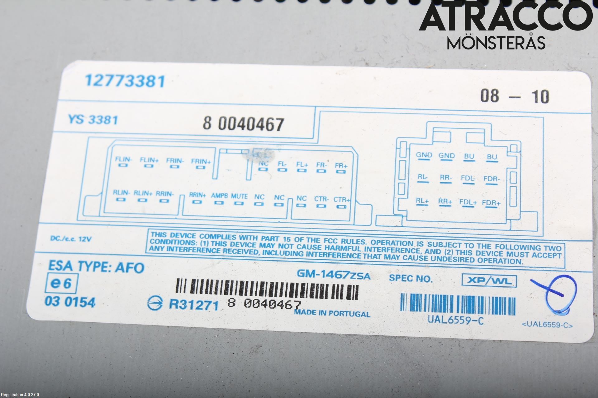 Saab 9-3 VER2/VER3 08-15 Radio-Stereo Förstärkare