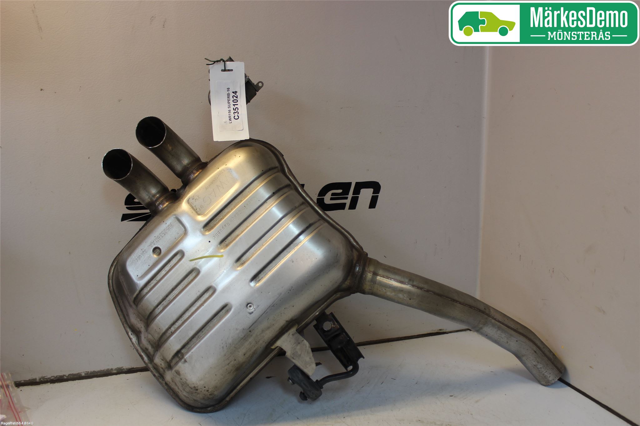 Skoda SUPERB 16-24 Avgas Bakre Dämpare