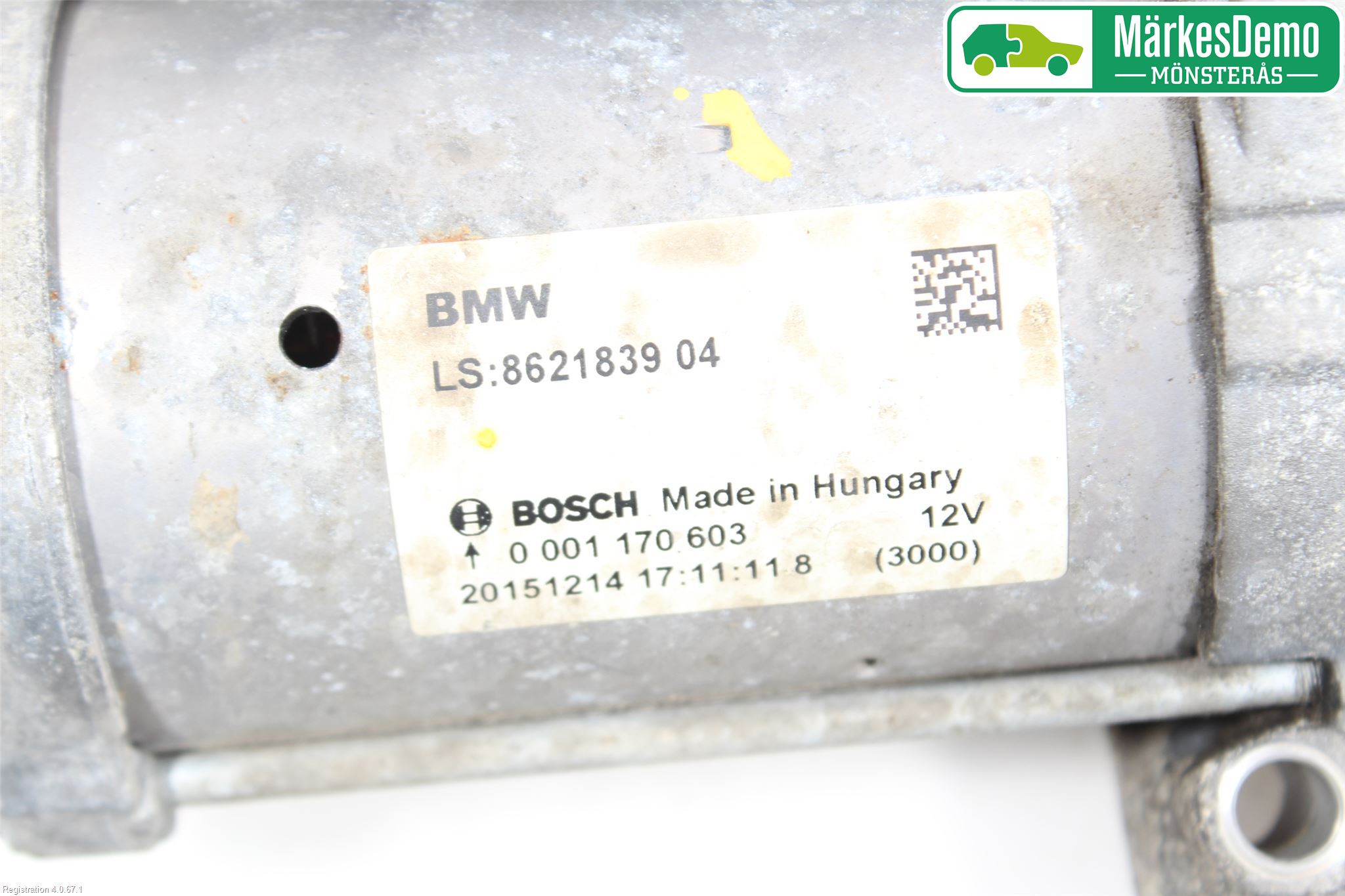 BMW 3 F30/F31/F80 12-19 Startmotor