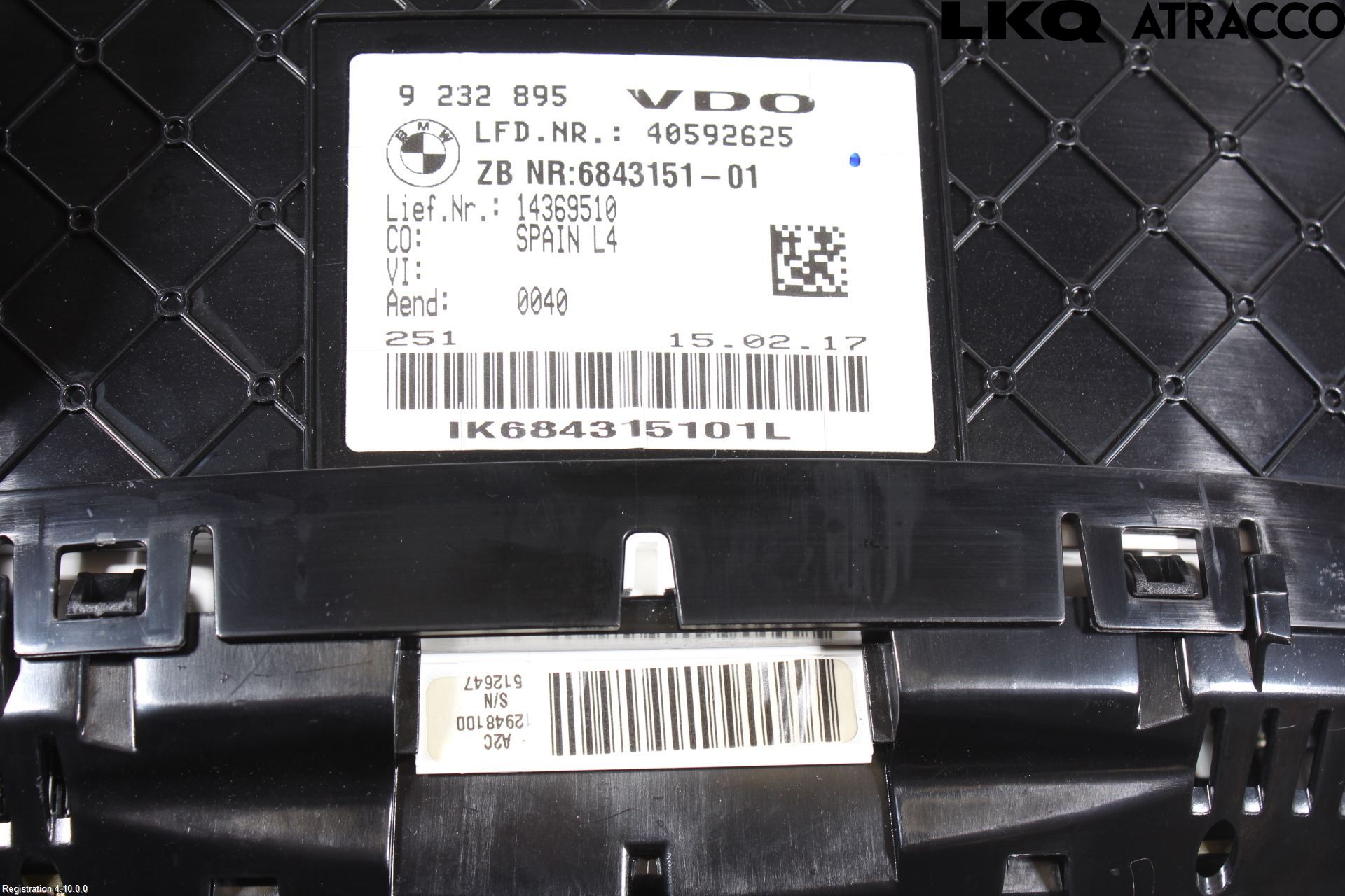 BMW 3 F30/F31/F80 12-19 Instrument Komb