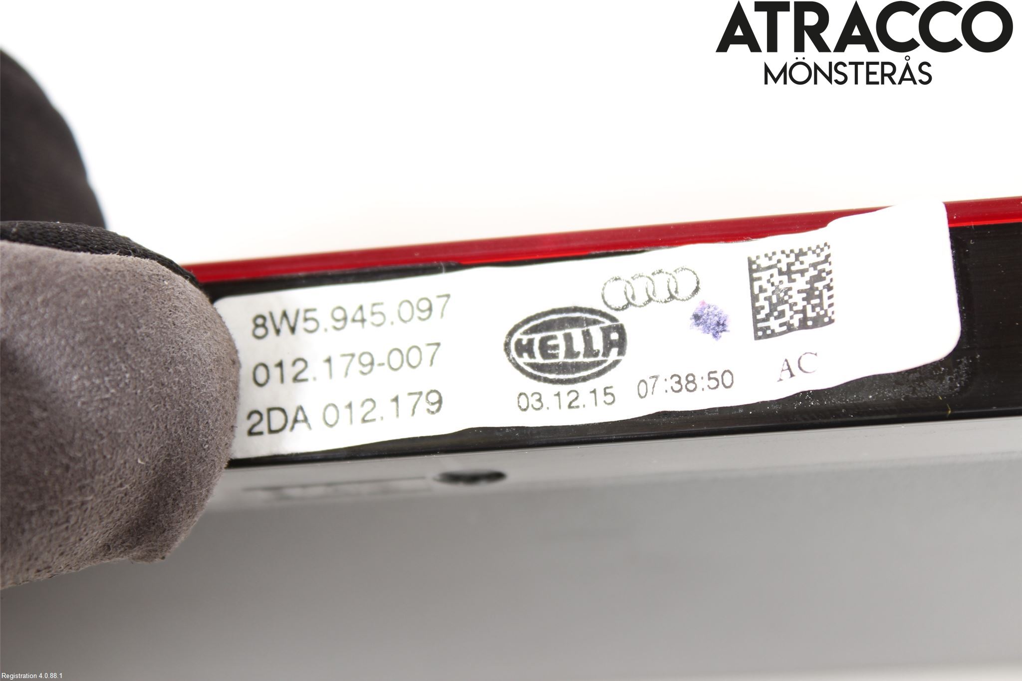 Audi A4/S4 B9 16-19 Bromsljus Bakruta