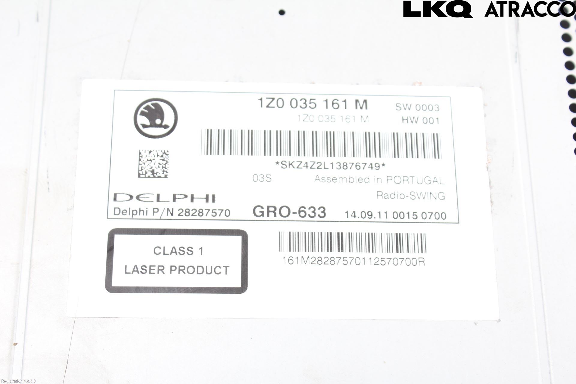 Skoda OCTAVIA (1Z) 05-13 Cd Radio - Multimediapanel