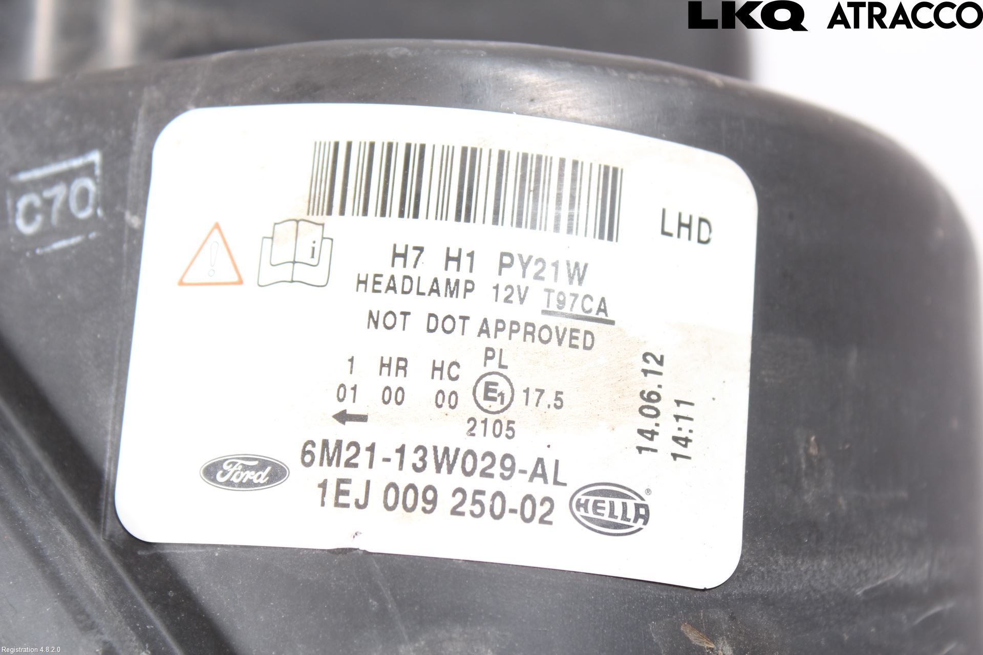 Ford S-MAX 06-15 Strålkastare Höger