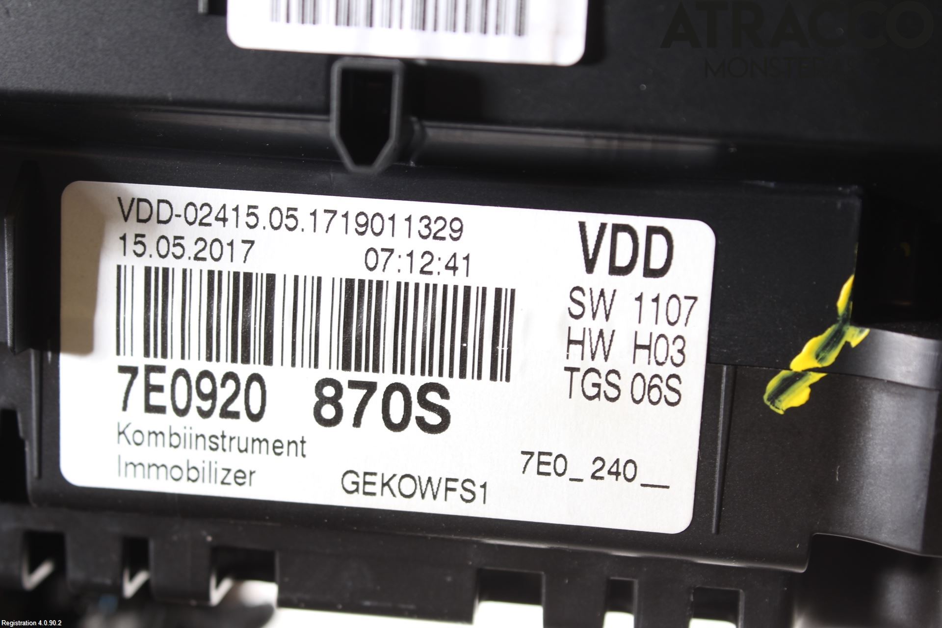 Volkswagen VW TRANSP/CARAVELLE (T6) 16-22 Instrument Komb