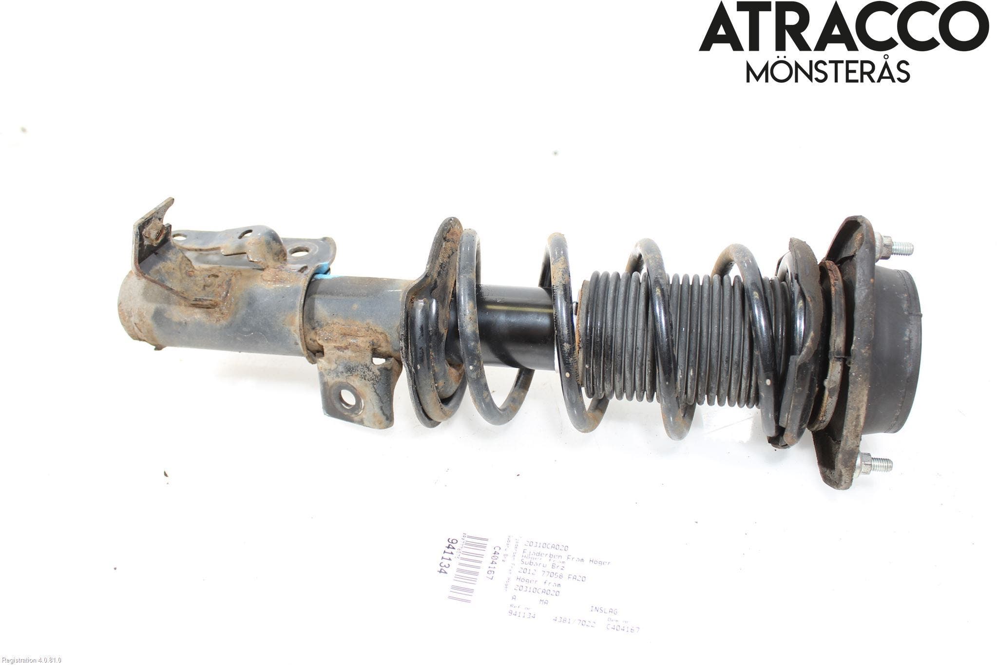 Subaru BRZ Fjäderben Fram Höger