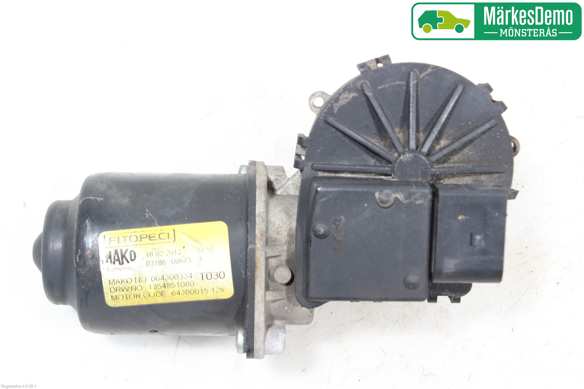 Peugeot BIPPER Torkarmotor Vindruta