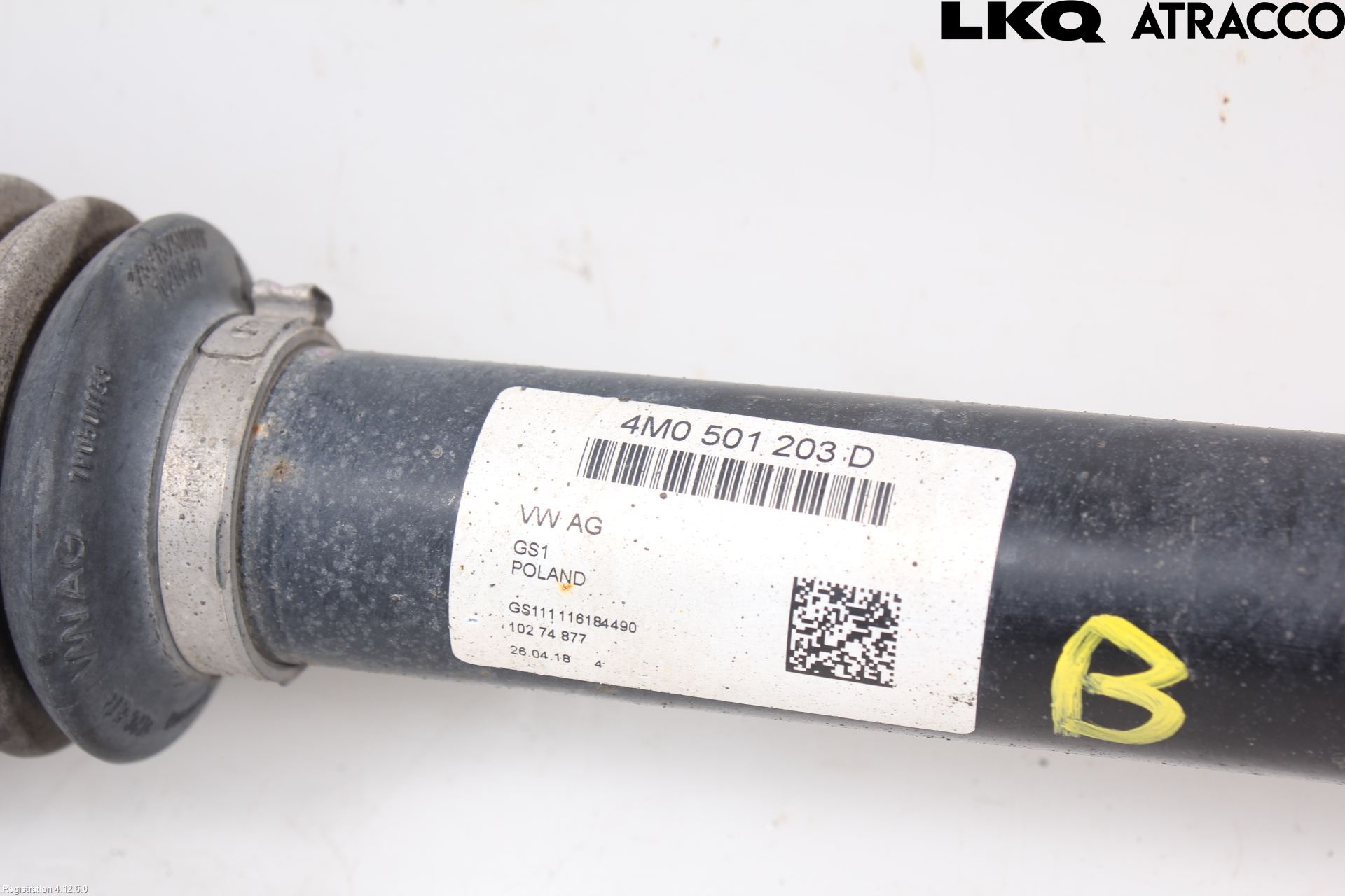 Volkswagen VW TOUAREG CR 18- Drivaxel Bak Höger