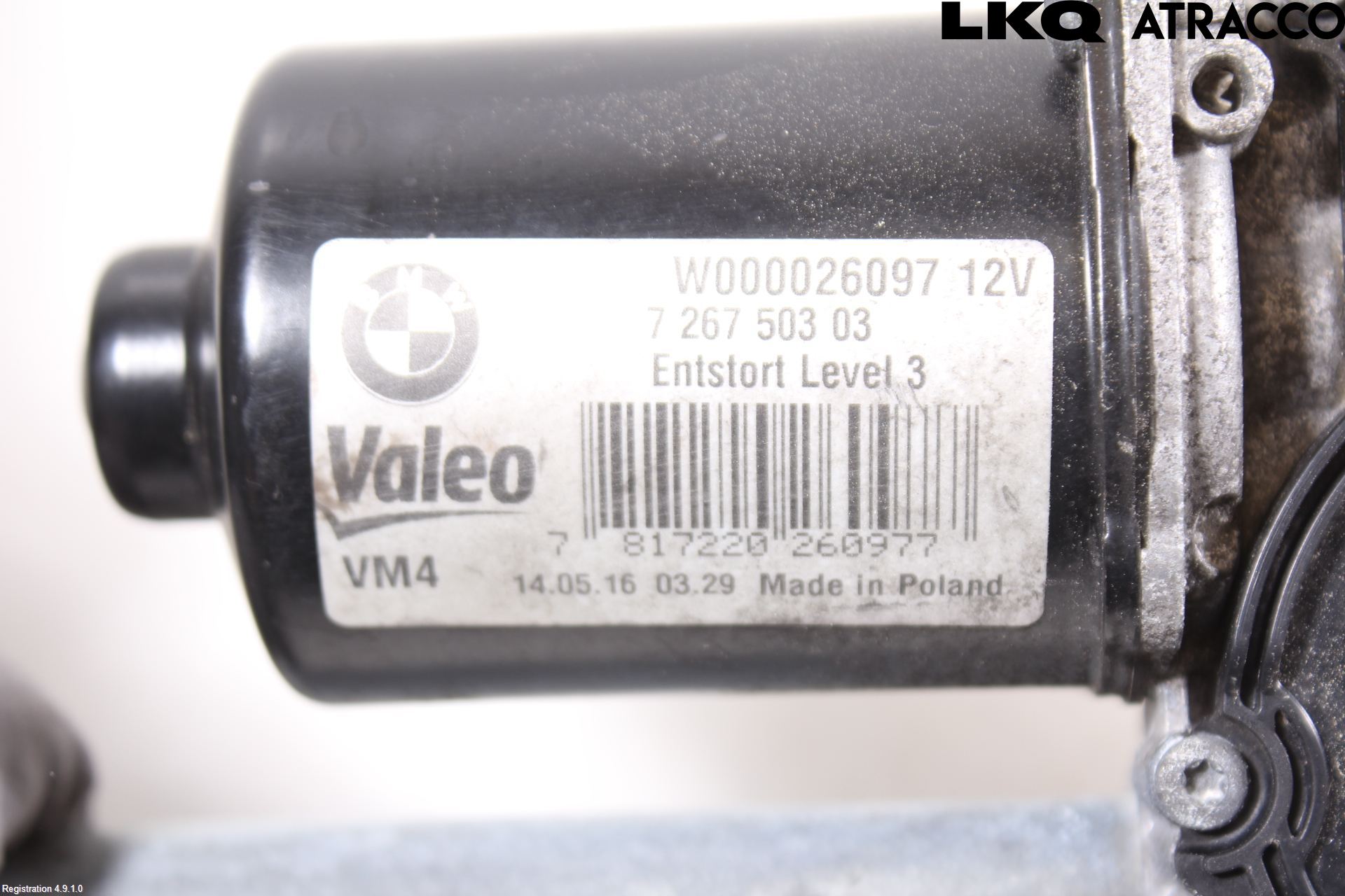 BMW 3 F30/F31/F80 12-19 Torkarmotor Vindruta