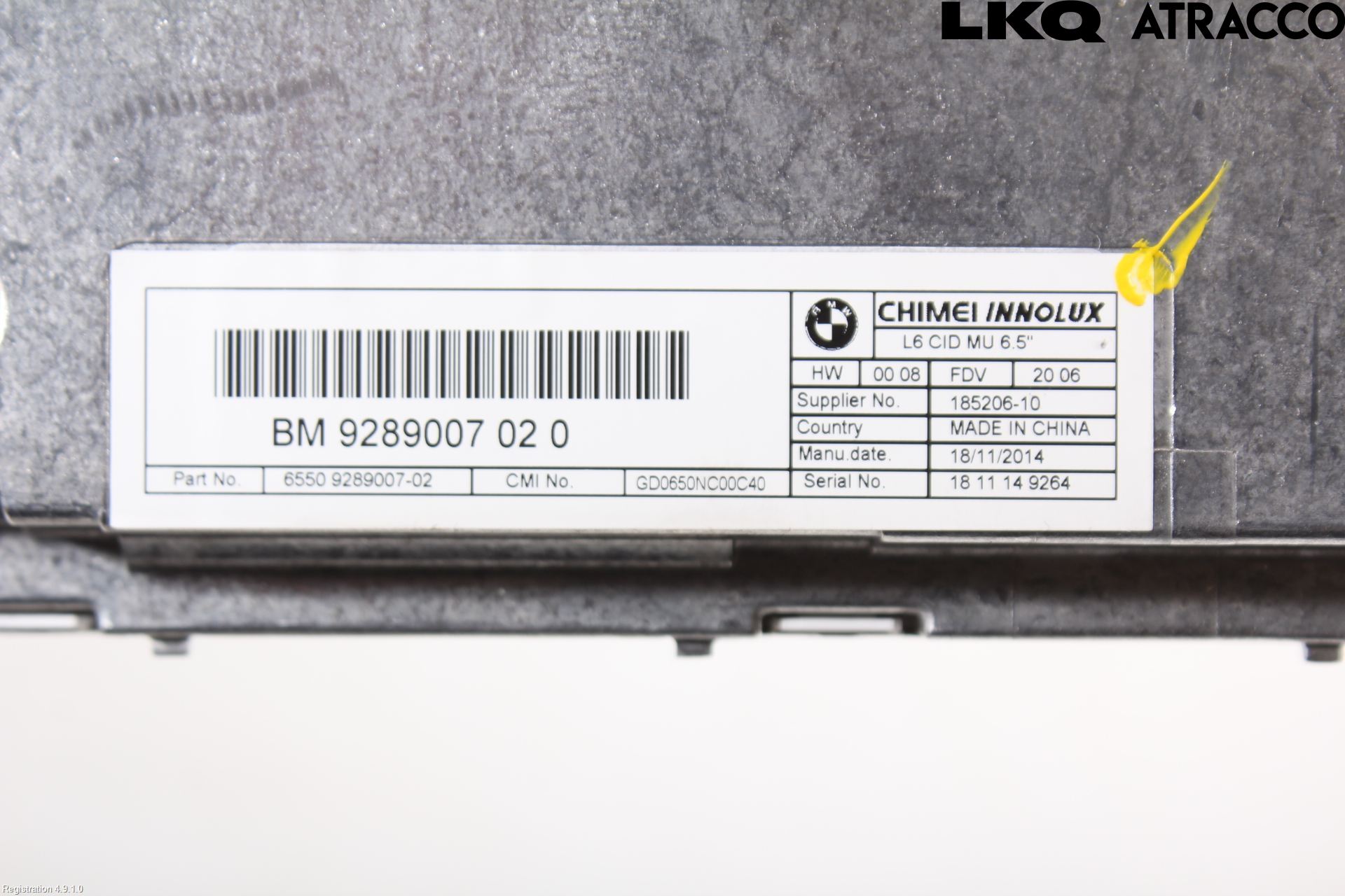 BMW 5 F10/F11/F18 09-17 Multifunktionsdisplay
