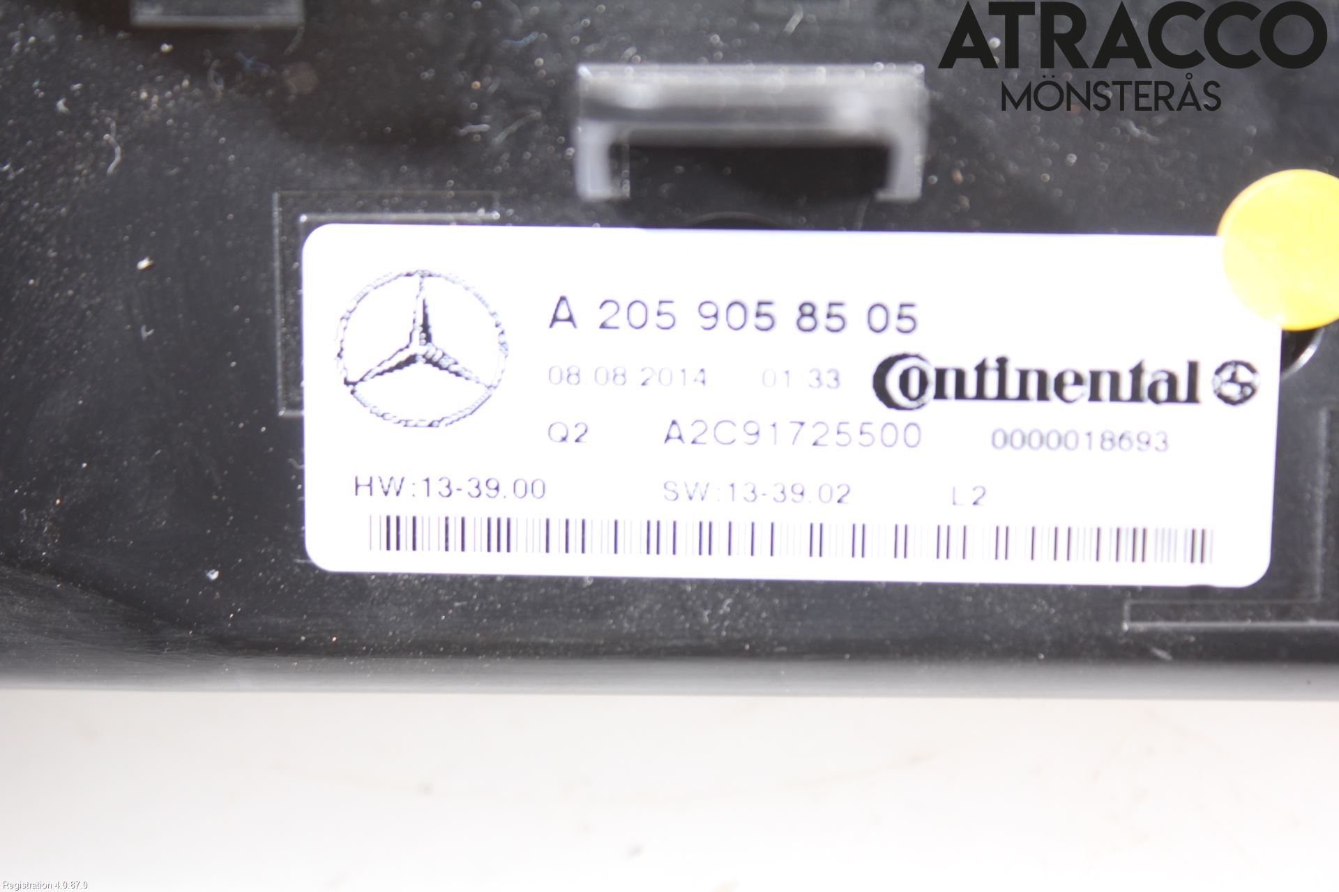 Mercedes-Benz MB C-KLASS (W205) 14-21 Ac Styrenhet Ac Manöveren